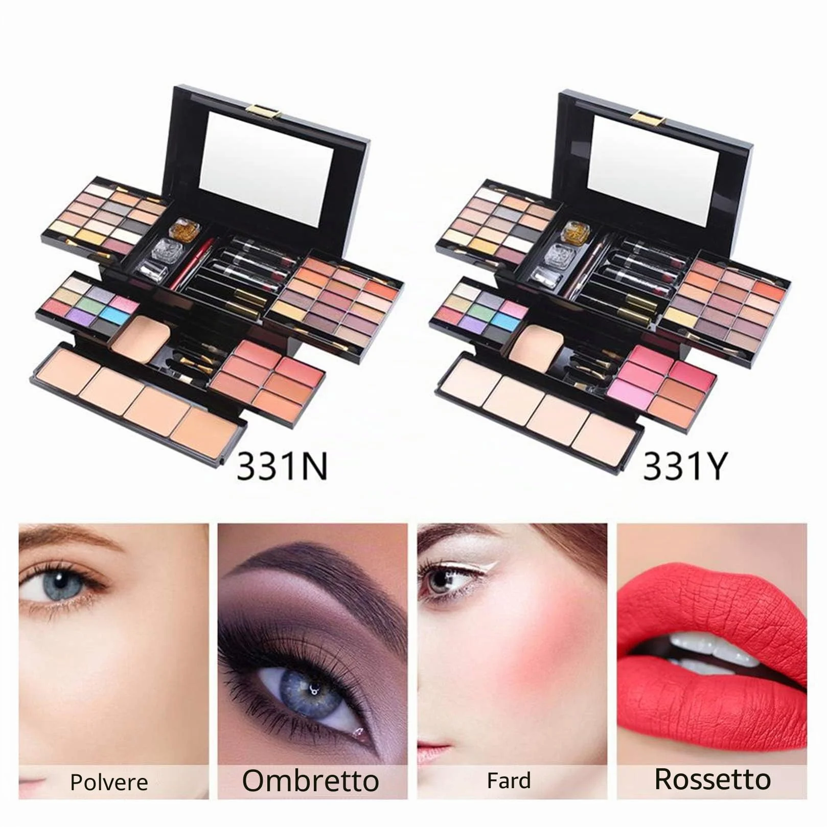 FantasyDay Set di Trucchi per Occhi Viso e Labbra - 54 Colori