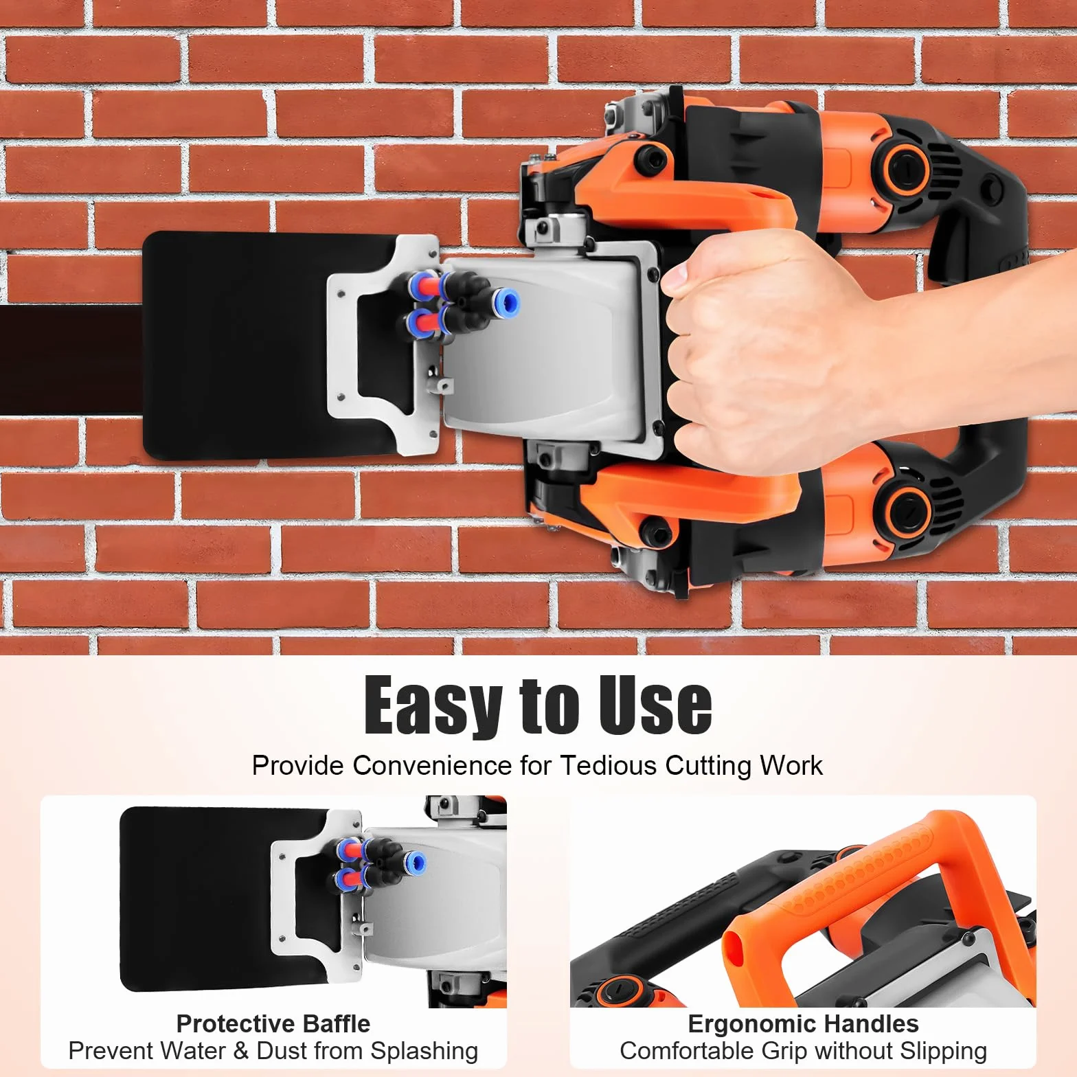 Scanalatrice da Parete 5200W 10500 giri/min Elettrica con 5 Lame per Calcestruzzo Mattone Marmo