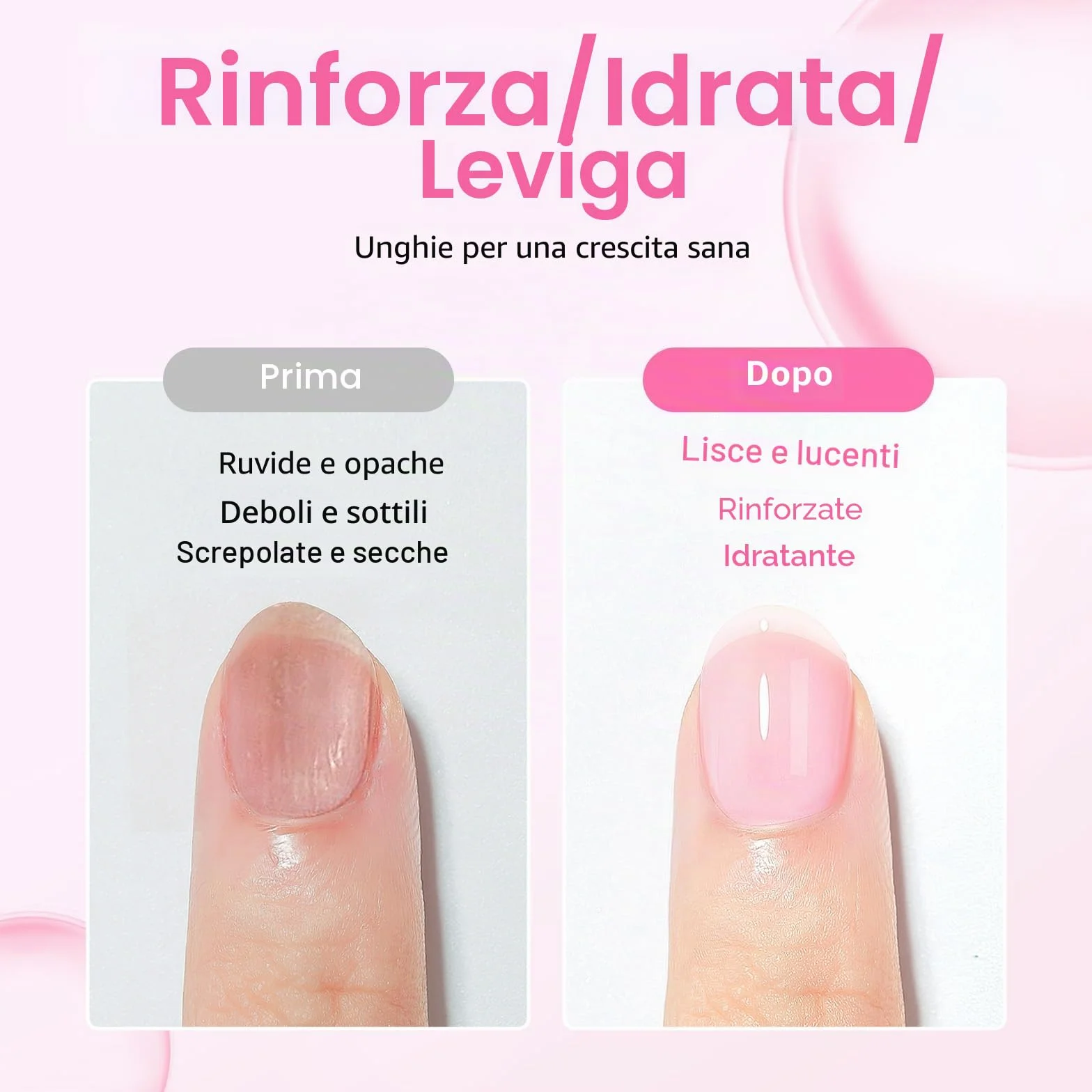 MIZHSE Rafforzatore per unghie, indurente per unghie fragili, prodotti per la cura delle unghie, extra forti