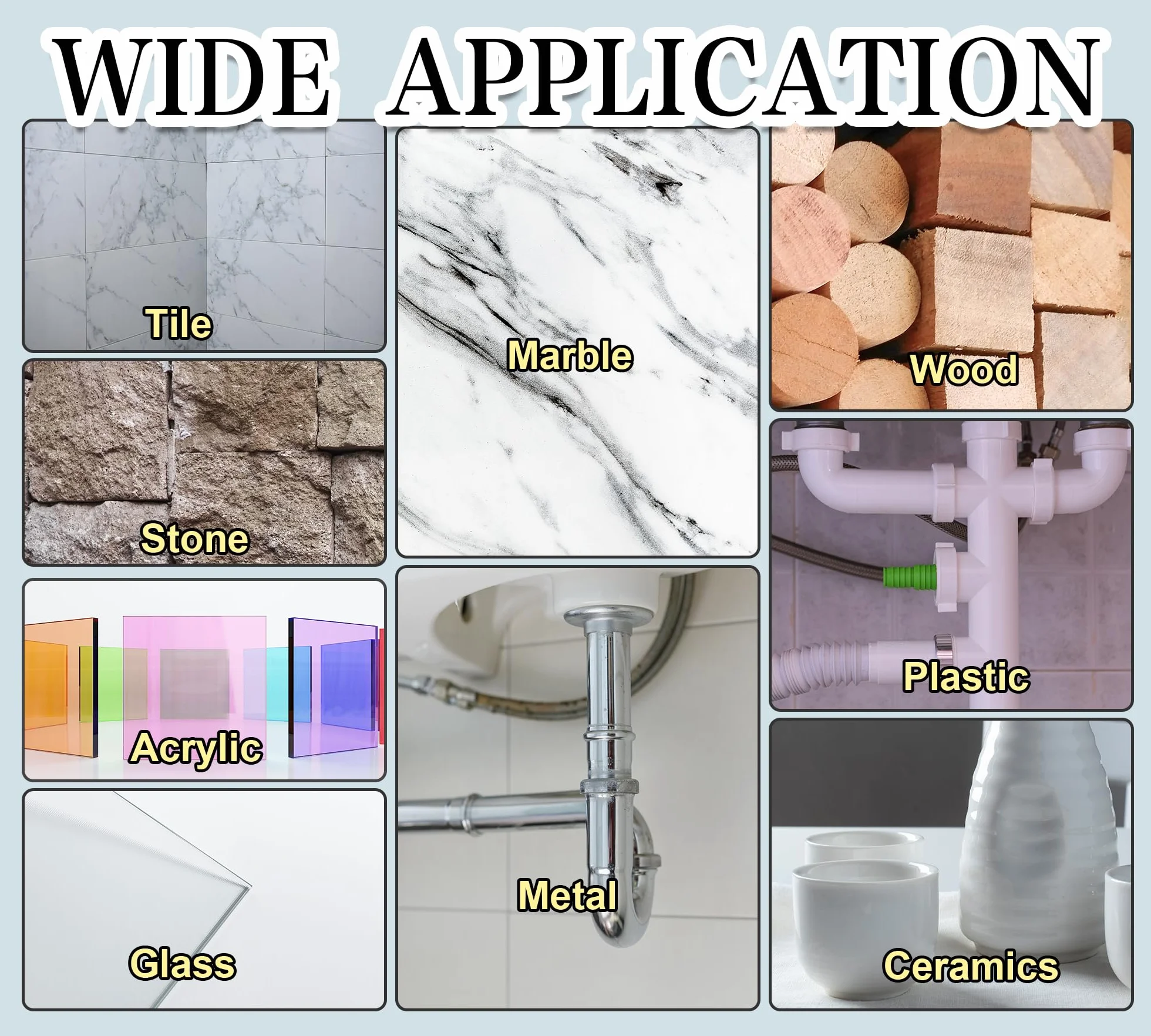 Stucco Epossidico per Piscine Subacqueo 340g, A Due Componenti per Metallo Legno Plastica Ceramica (Bianco)