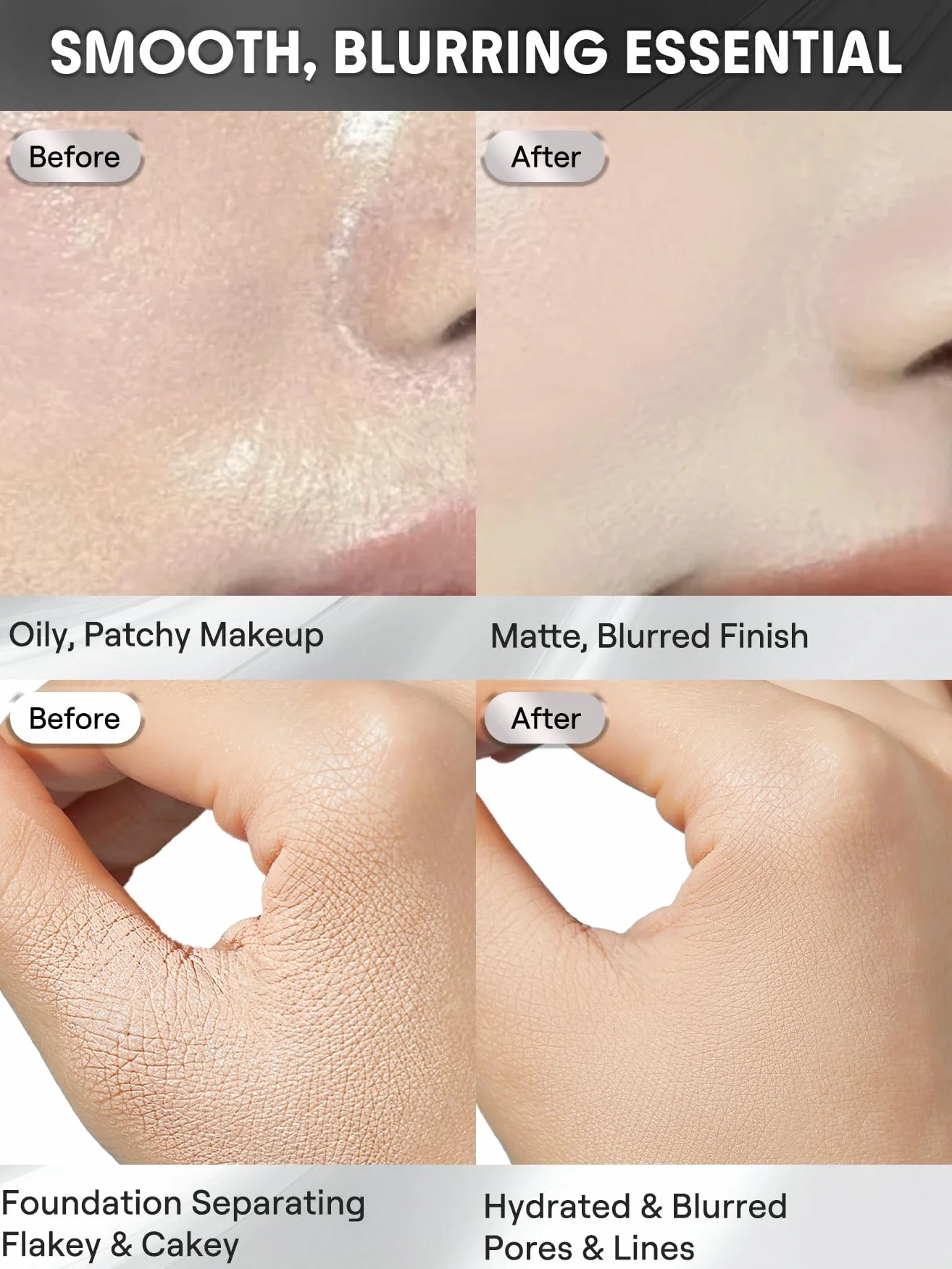 SHEGLAM Camera On Smooth & Blur Primer opaco Makeup Base Smoothing Primer per pelle liscia Pore Minimizer di lunga durata