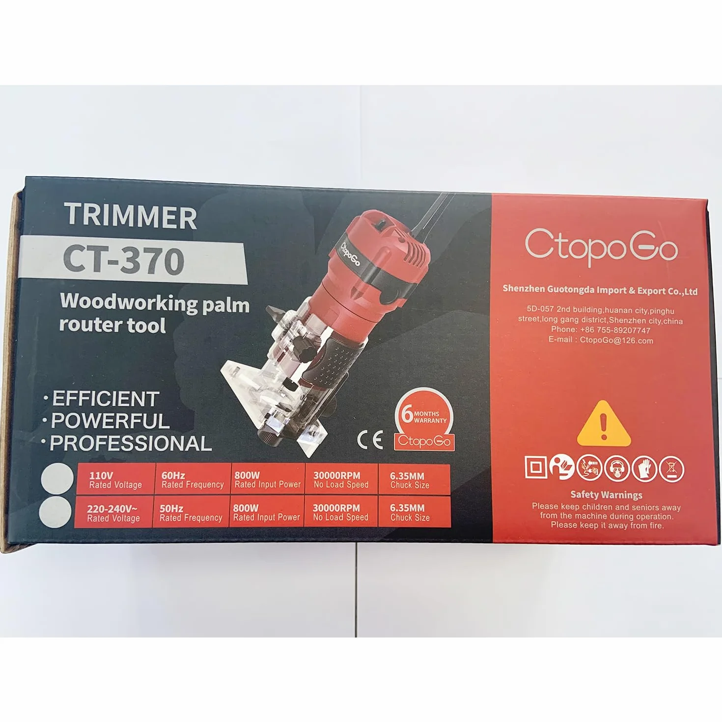 Rifilatore Fresatrice Verticale Elettrica 800W 30000 R/MIN 6.35mm 12 pezzi