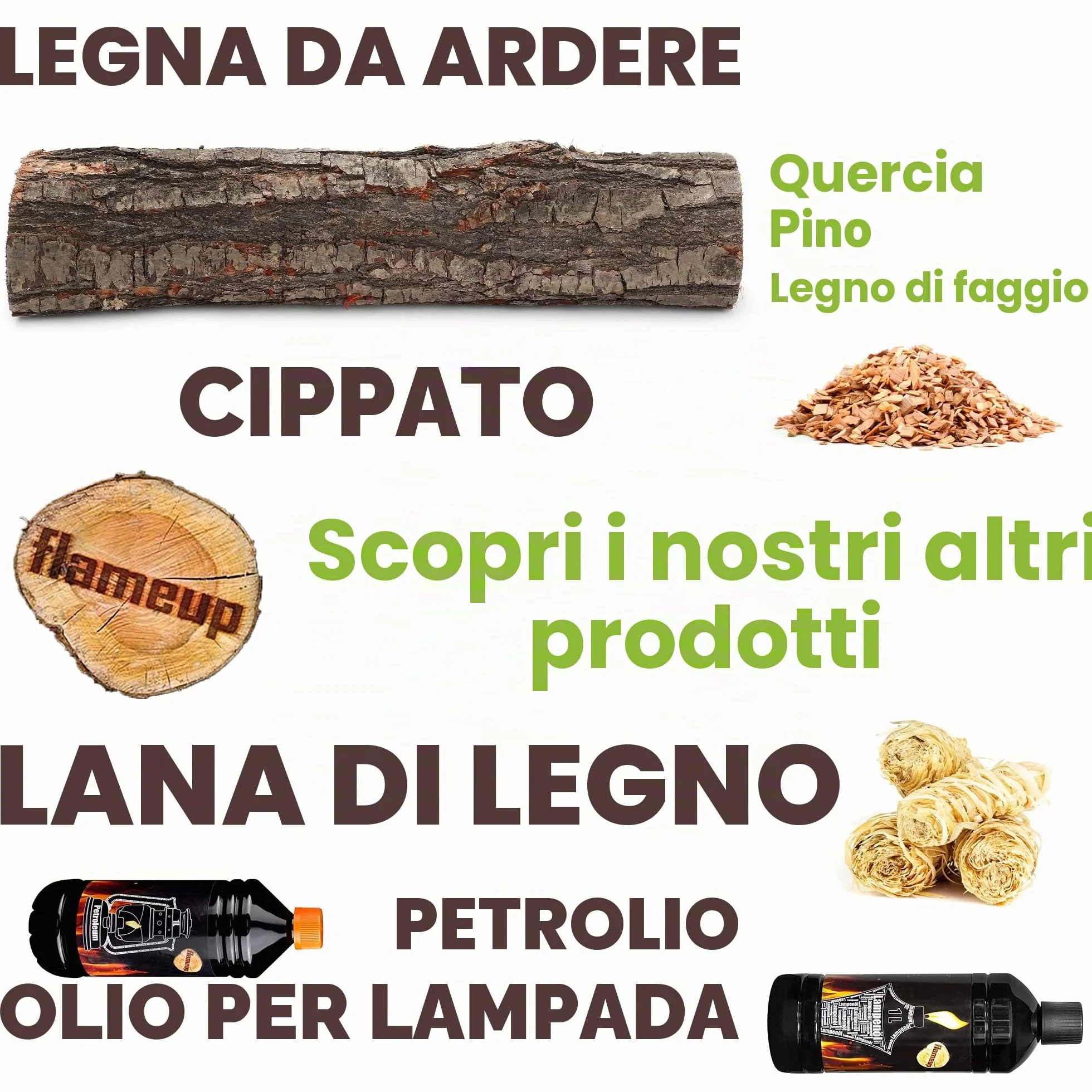 Legna da ardere quercia 25 cm 30 kg essiccati a camera per stufa camino