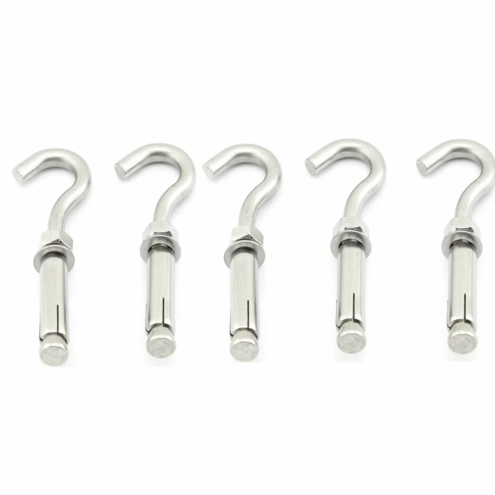 Yasorn Ganci A Vite M8 Acciaio Inox Gancio Resistente Bulloni 5pcs