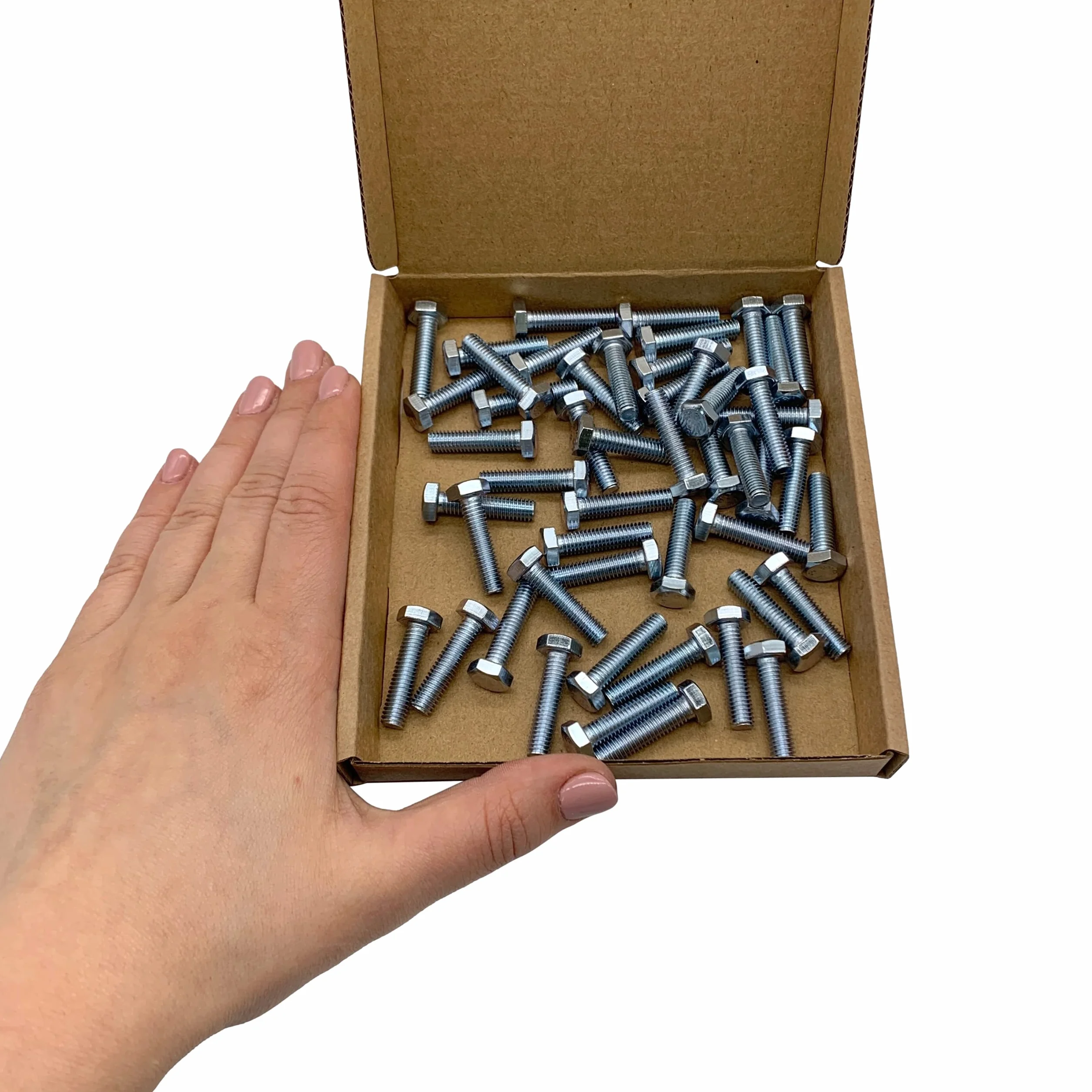 Bulloni esagonali DIN 933 M6 x 25 mm acciaio zincato grado 8,8 confezione da 50