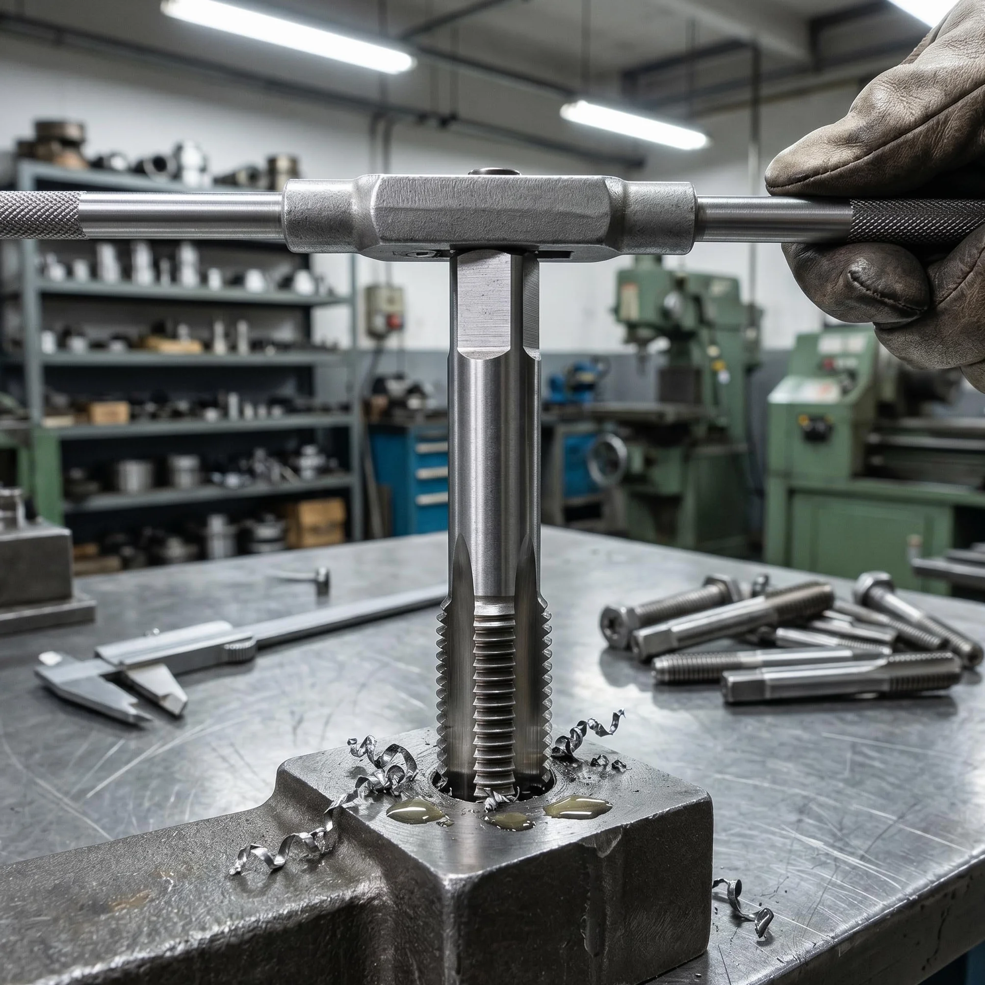 Acciaio ad Alta Velocità Maschio per Filettatura 1/4 Pollice 18 Denti 6 cm per Acciaio Inossidabile