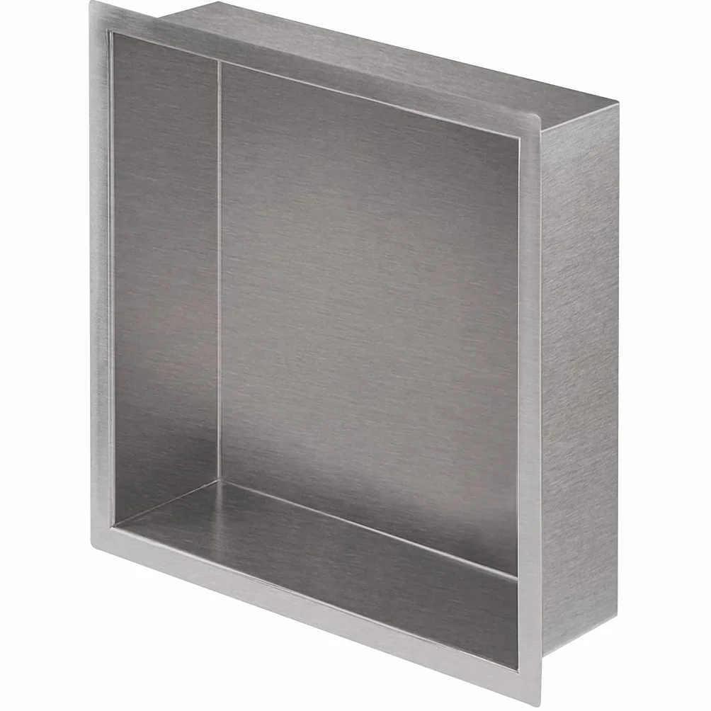Skelang Mensola da doccia a incasso in acciaio inox 30 x 30 cm per bagno