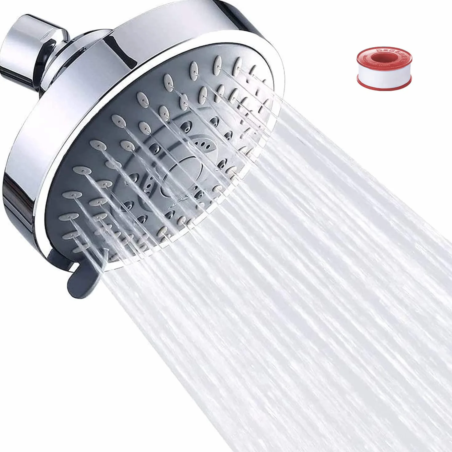 Soffione Doccia Fisso Anticalcare 5 Impostazioni 360° Rotondo 2.5 GPM