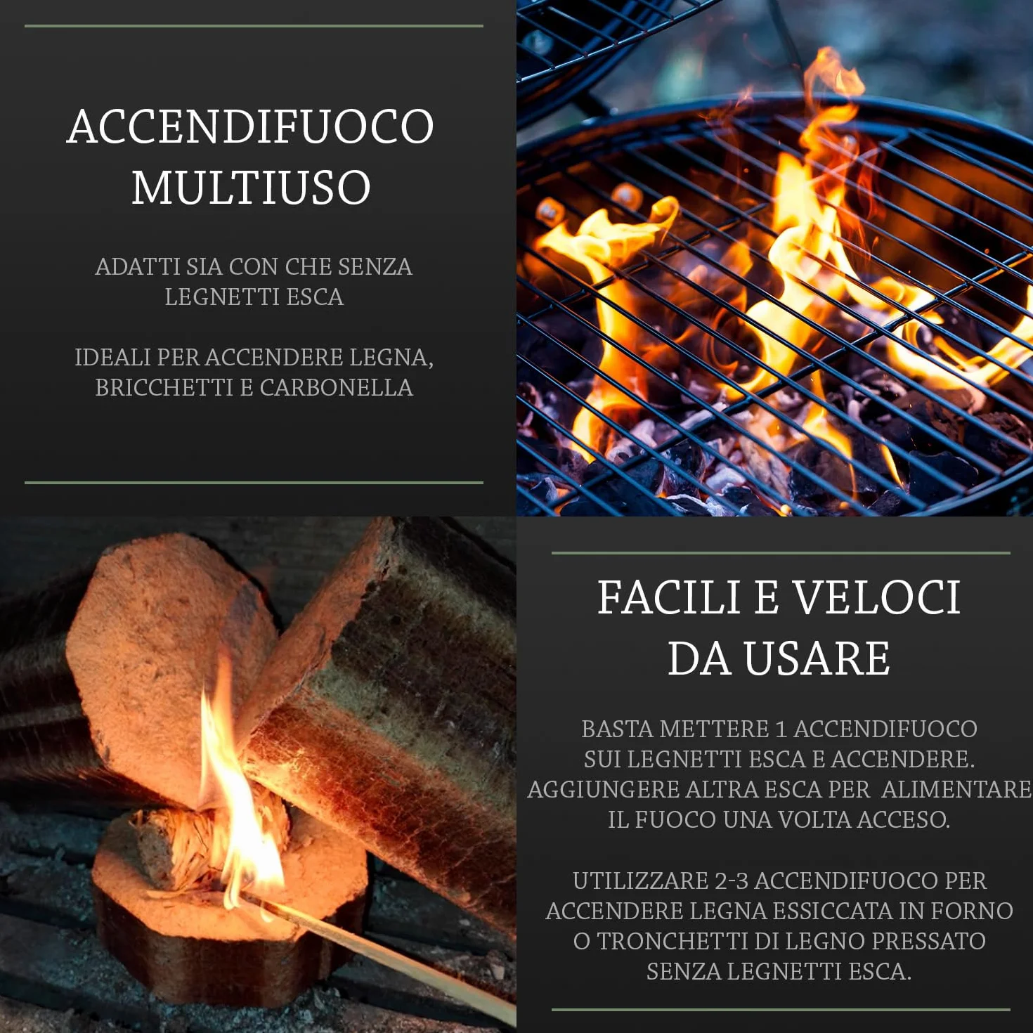 Log Barn Accendifuoco Naturale 500 sztuk do Stufa, Pizza, Kominek, Grill