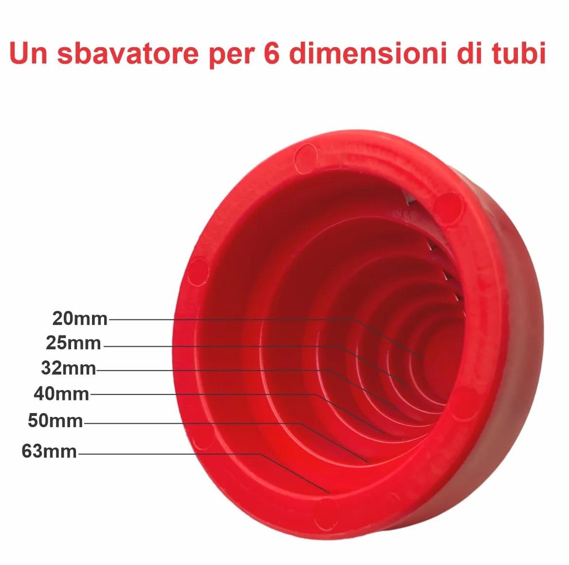 Smussa Tubi in Plastica PE 20-63 mm - Sbavatore per Tubi con 3 Lame di Ricambio