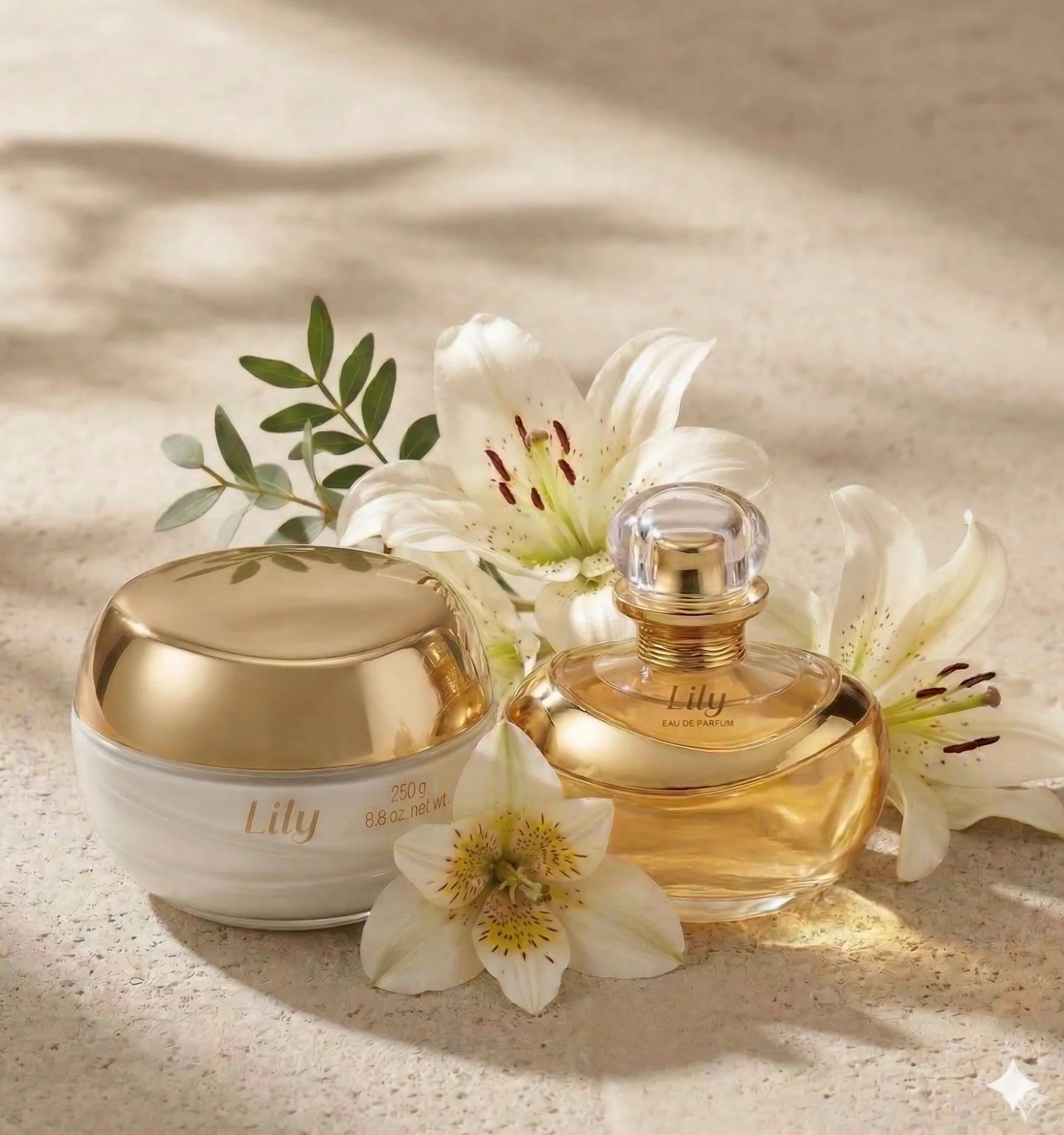 O Boticário Lily Set Regalo Profumo e Cura della Pelle con 2 Prodotti | Crema Idratante Corpo Profumata Satinato 250 g e Profumo Eau de Parfum EDP 75 ml