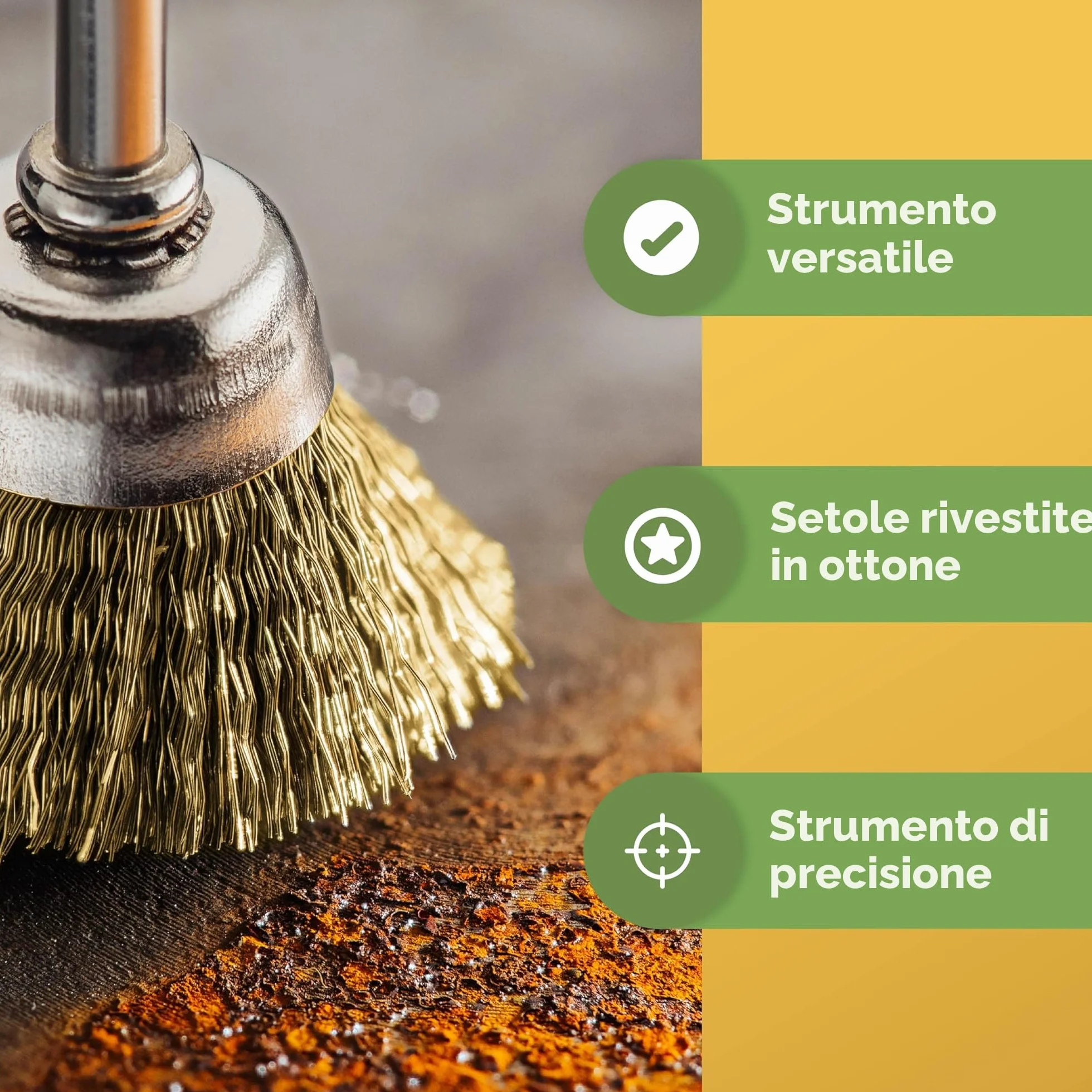 BLOSTM Spazzola Ferro per Trapano 9 Pezzi Set Completo Pulizia Rimozione Ruggine Lucidatura Vernice