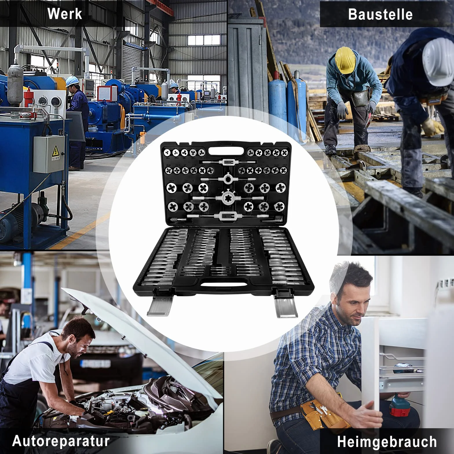 XMTECH Zestaw gwintowników M2-M18 110 sztuk gwintowania