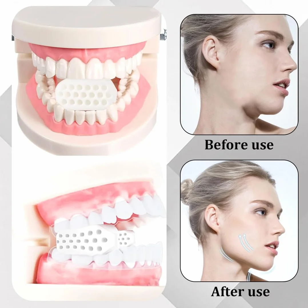 Exerciser Set di 6 Mascella Allenatore Esercizi, Jaw Liner Trainer, Silicone Jaw Exerciser per Uomini e Donne, Jawline Trainer Dispositivo di Rinforzo del Collo Collo Viso Strumento di Masticazione