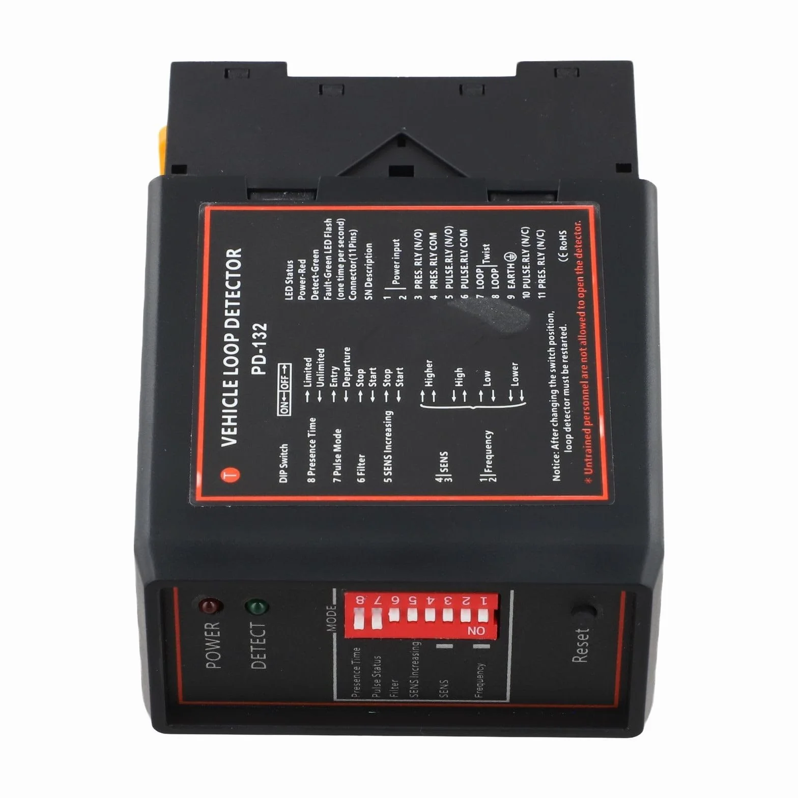 Sensore di circuito induttivo a canale singolo DC12V/24V per barriera di parcheggio automatica ACCESS nero