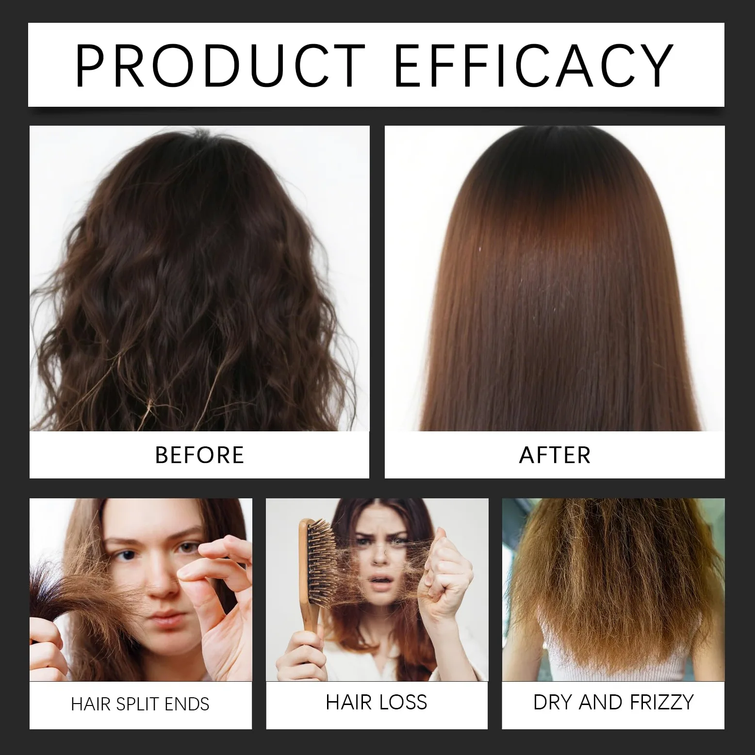 Maschere per capelli al collagene per riparazione intensiva e idratazione, maschere per capelli secchi, danneggiati e crespi, maschere nutrienti profonde, maschera lisciante anti-crespi (PCS6)