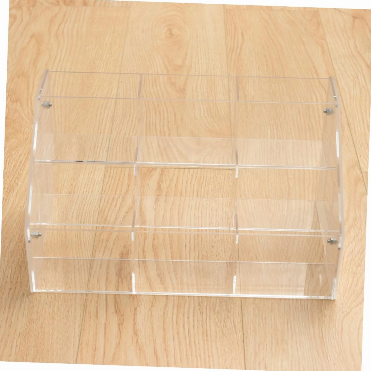 Organizer Cosmetici in Acrilico a 3 Livelli 9 Scomparti | Espositore Trasparente, per Pennelli e Accessori, Uso Professionale e Decorativo