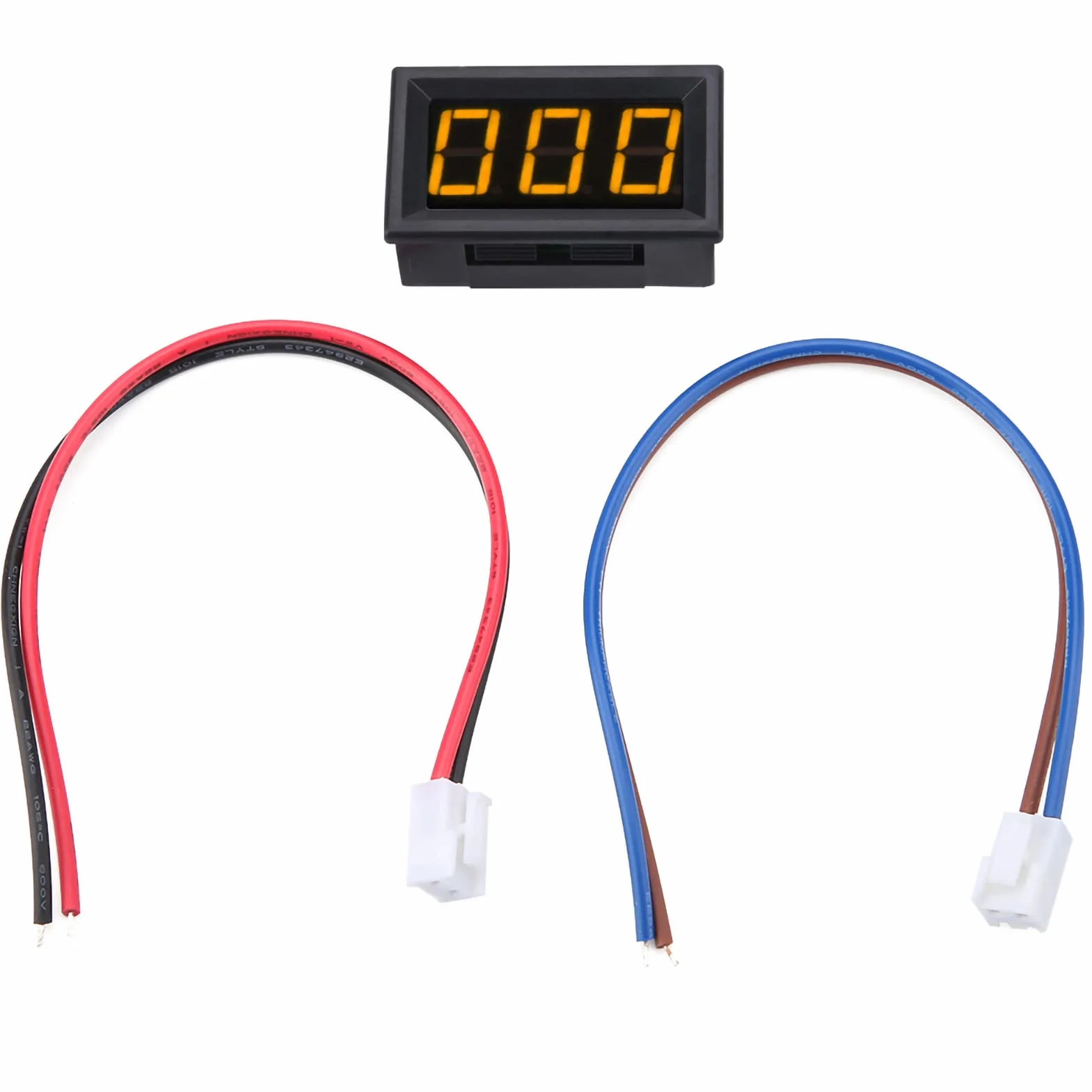 Amperometro digitale Alta precisione 3 cifre Modulo rivelatore di corrente Amp Monitor di misurazione Pannello di misurazione DC 0-1A (Giallo)