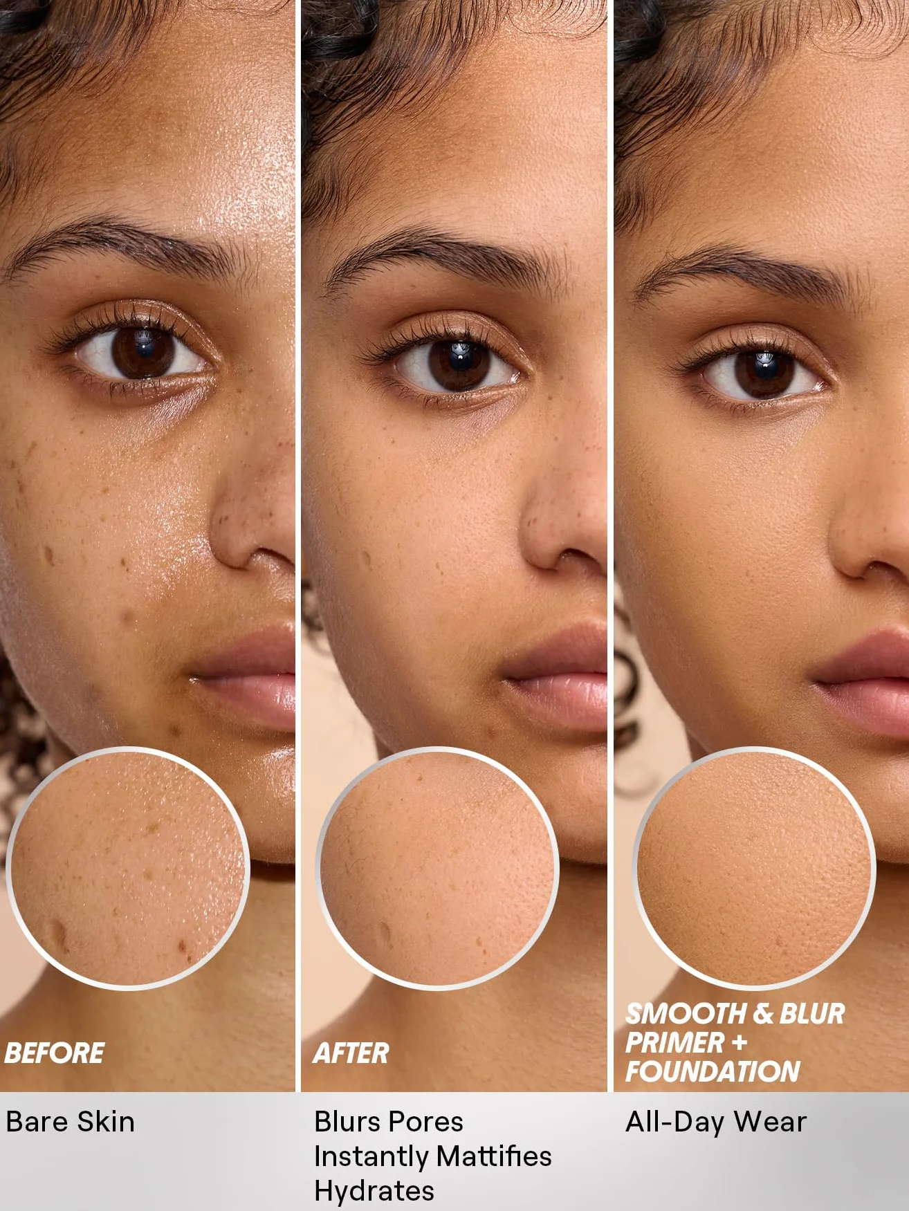 SHEGLAM Camera On Smooth & Blur Primer opaco Makeup Base Smoothing Primer per pelle liscia Pore Minimizer di lunga durata
