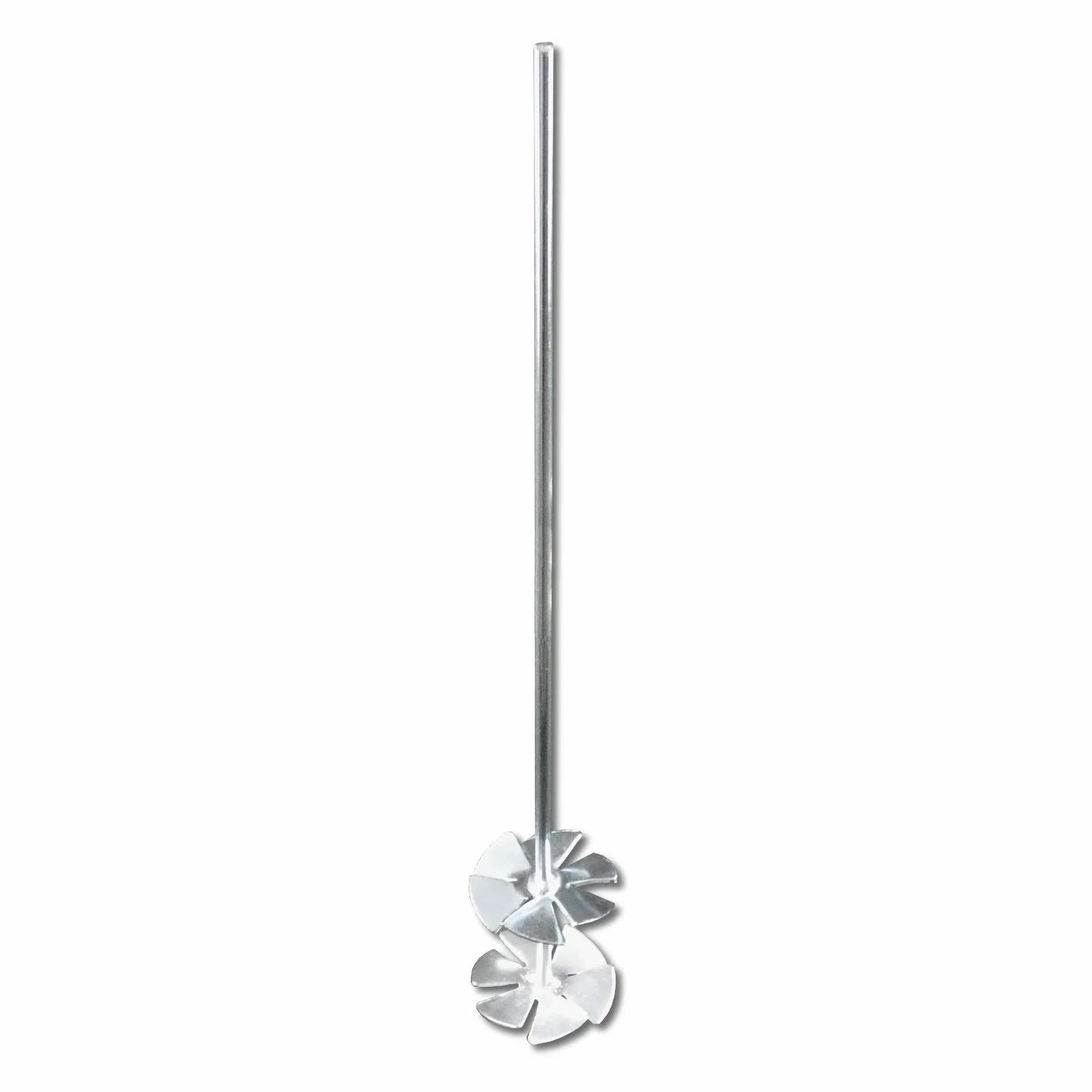 DEWEPRO Miscelatore per Pitture e Vernici Frusta Doppia Testa a Stella Zincata Ø75x500mm