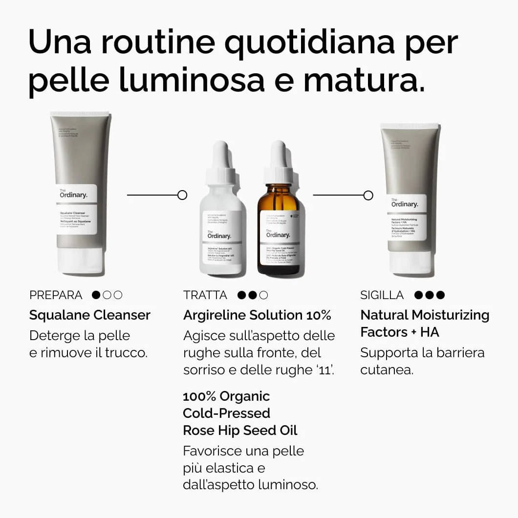 The Ordinary Argireline Solution 10%, Siero viso, Indicato per ridurre l’apparenza delle linee sottili, 30ml