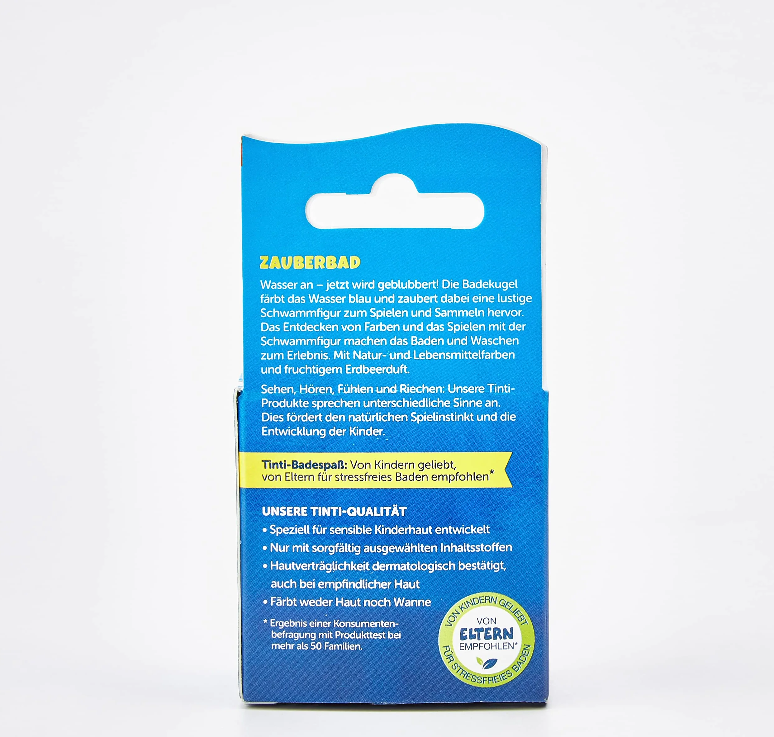 Tinti Zauberbad Blue - Palla da bagno frizzante con sorpresa, confezione da 1 (1 x 40 g)