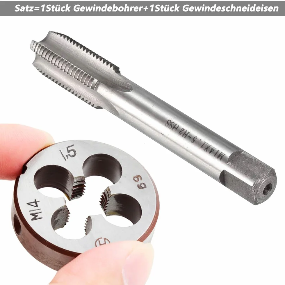 Maschio HSS M14 x 1,5 mm filettatura destra fine scanalata