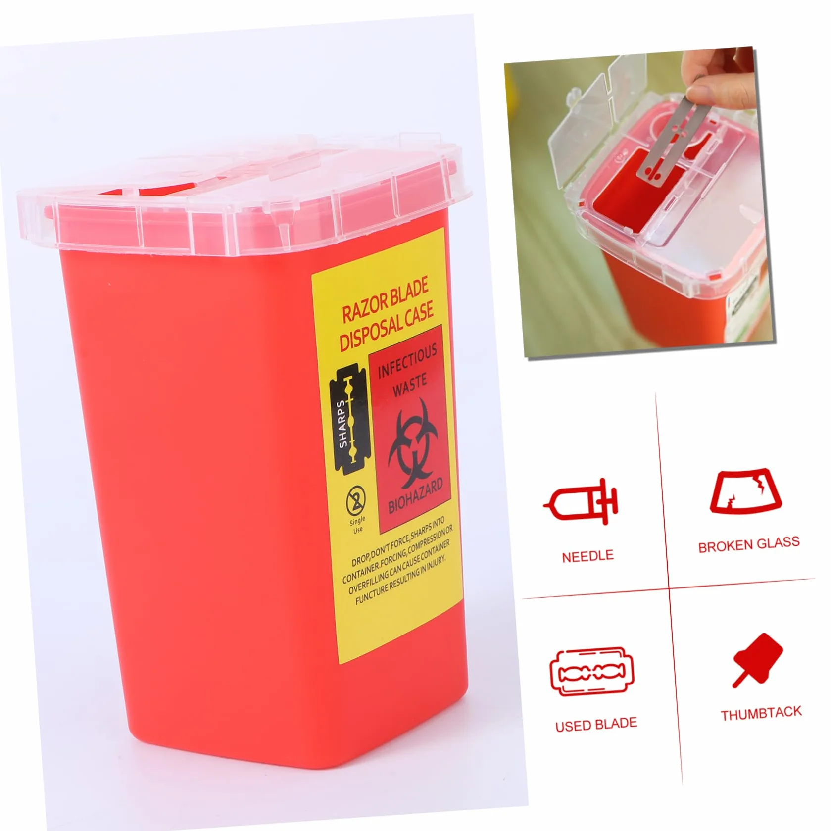 1Pezzi Lamette Usate Scatola Dispenser per Parrucchieri Chiusura