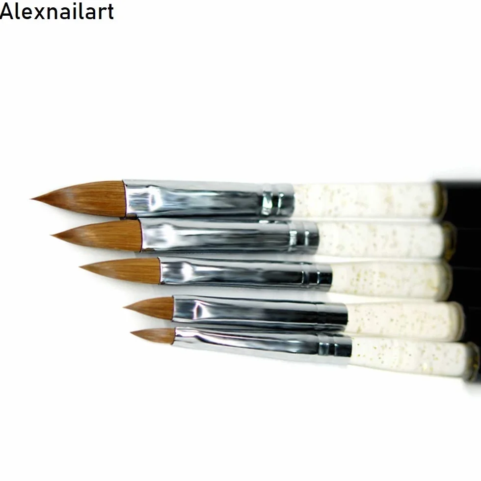 Set di 5 pennelli per unghie Kolinsky in acrilico (2#/4#/6#/8#/10#)