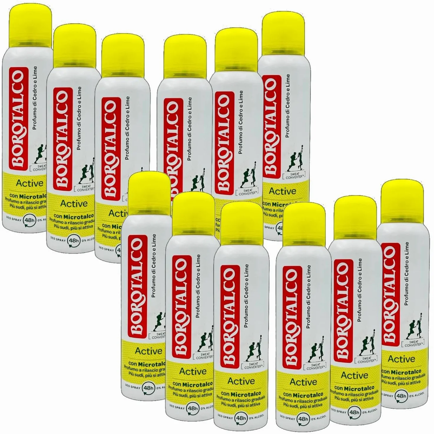 Borotalco Active Deodorante Unisex Con Microtalco Al Profumo Di Cedro e Lime Spray 48H Senza Alcool 150 Ml (12)