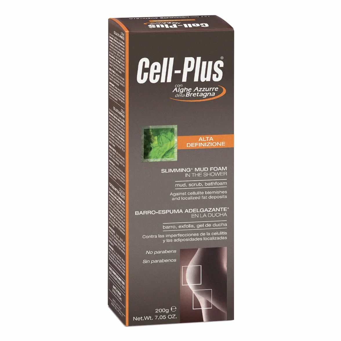 CELL PLUS Fango Schiuma Snellente, Crema Schiumosa Per Combattere Gli Inestetismi Della Cellulite e Le Adiposità Localizzate, 200 ml