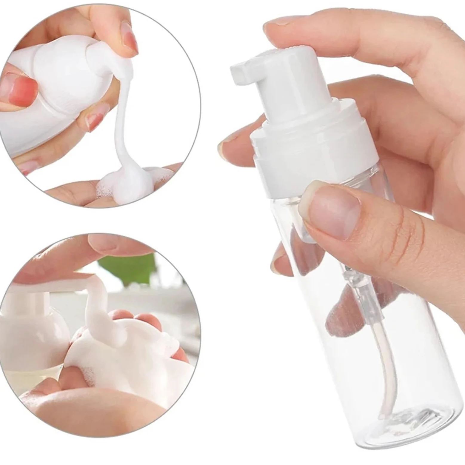 Flacone Spray Vuoto 30 pezzi di flaconi schiuma plastica con pompa, vuoti, for la pulizia del viso, for cosmetici, dispenser sapone, disinfettante for le mani ricaricabile