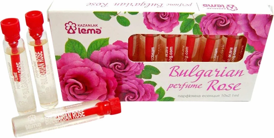 Olio bulgaro di rosa profumo aroma 10 fiale x 2.1ml souvenir regalo