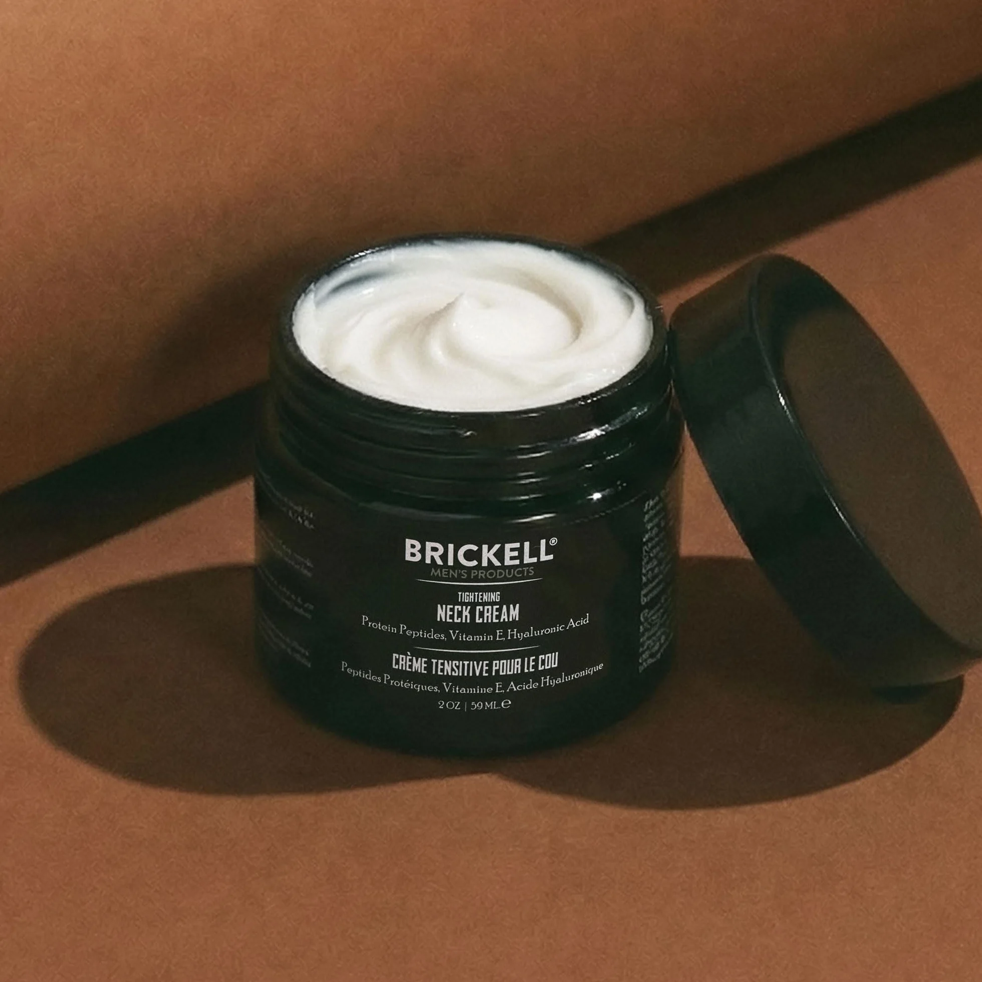 Crema rassodante per il collo Brickell Men's, naturale e biologica, crema rassodante e rassodante per il collo, crema antirughe, 59 ml, senza profumo