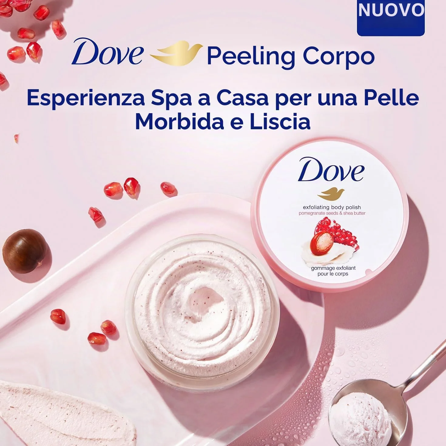 DOVE Scrub esfoliante per il corpo al melograno