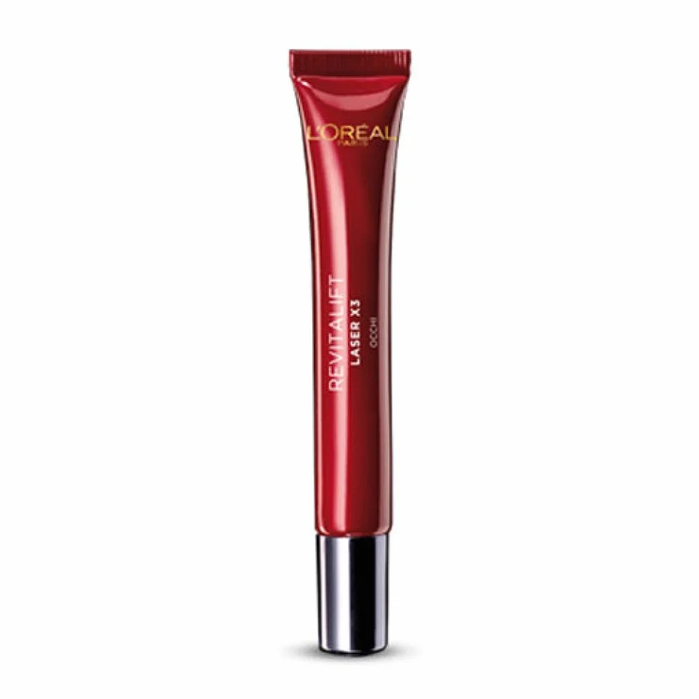 L'Oréal Paris Contorno Occhi Revitalift Laser X3, Azione Antirughe Anti-Età con Acido Ialuronico e Pro-Xylane, 15 ml