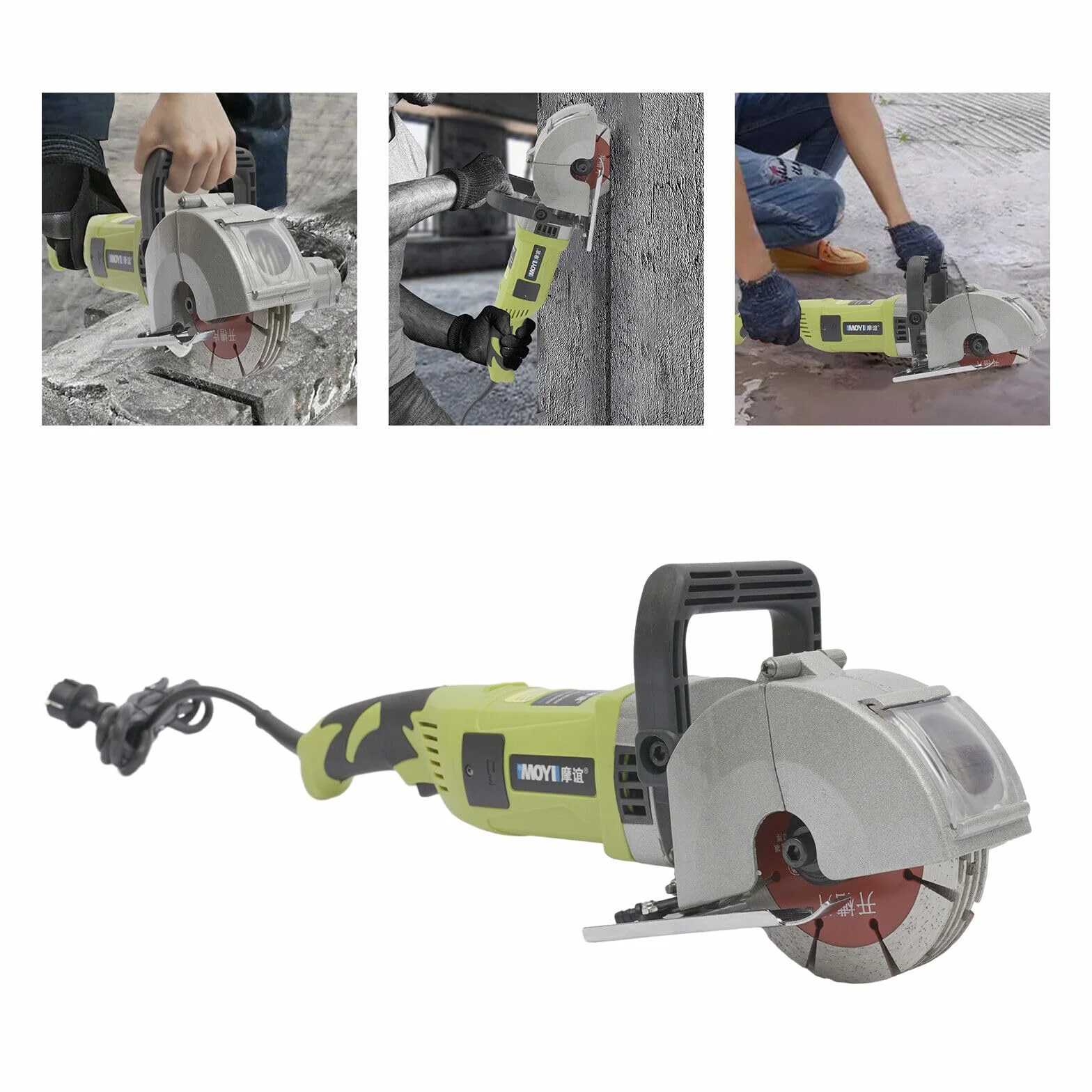 Smussatore murale elettrico Scanalatrice 4000 W 6000 giri/min 5 lame taglio pompa acqua mattoni cemento marmo Larghezza max 35 mm Profondità max