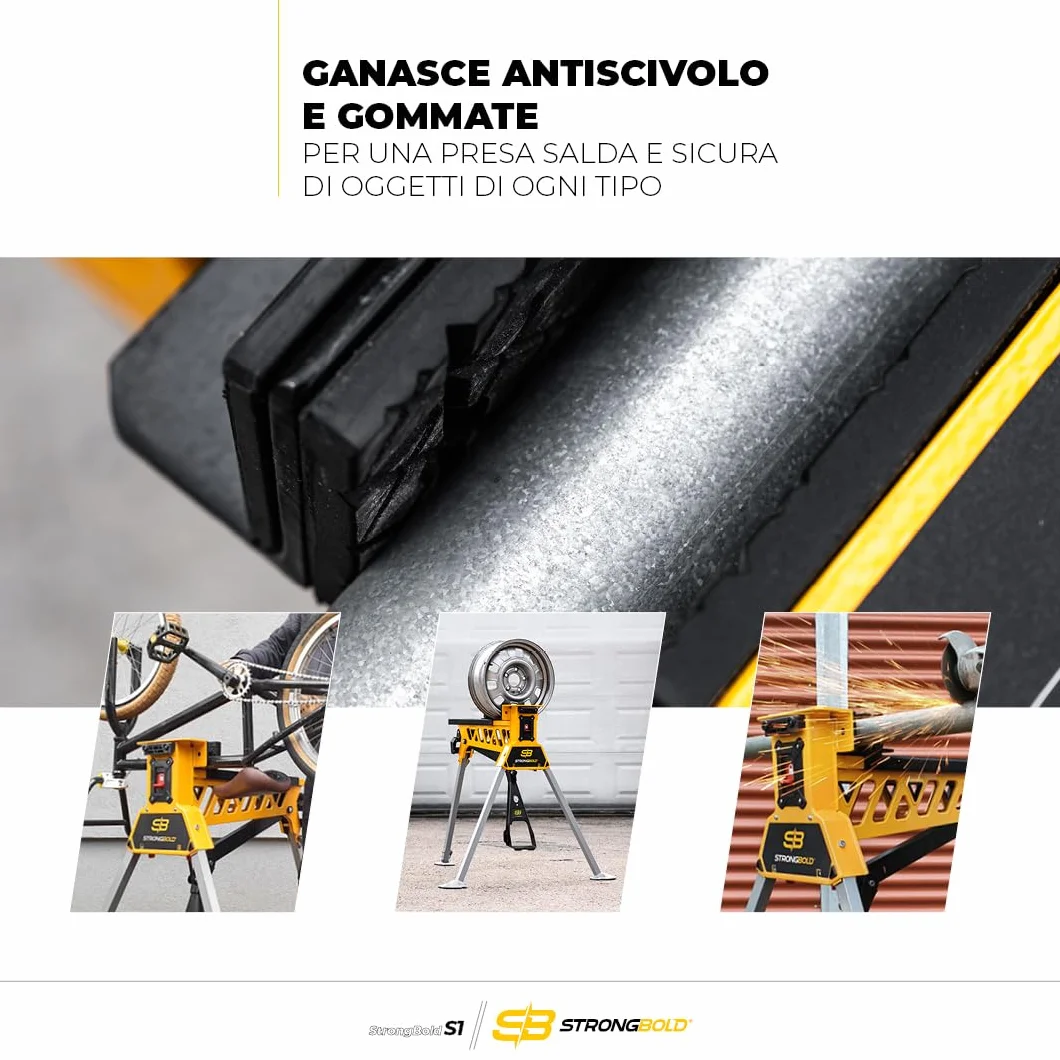 Morsa Mobile Professionale Banco da Lavoro Pieghevole Forza 10kN Supporto Falegnameria Officina