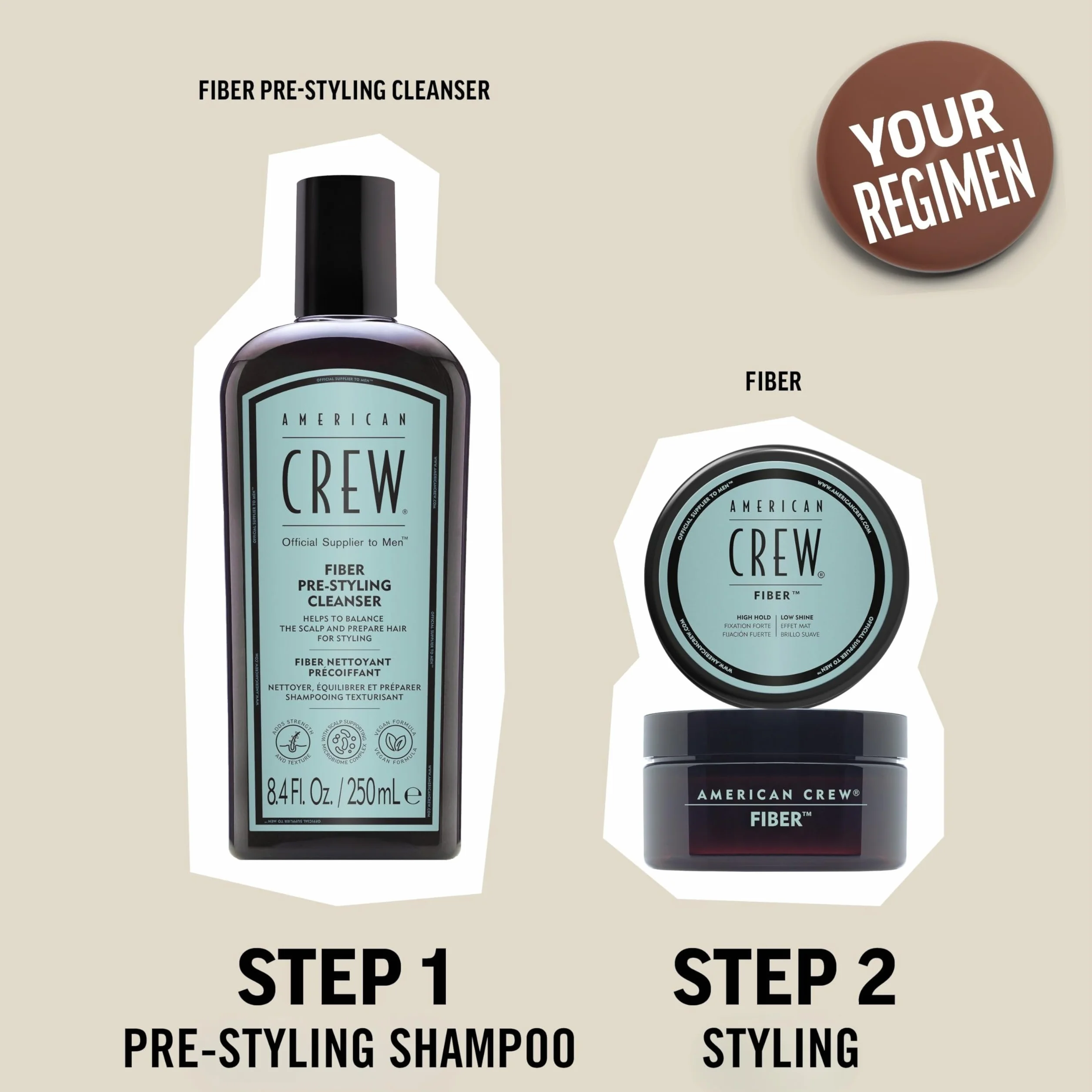 American Crew Fiber Cera Fibroso Per L'uomo, 3 Once, Azzurro, 85 Grammo