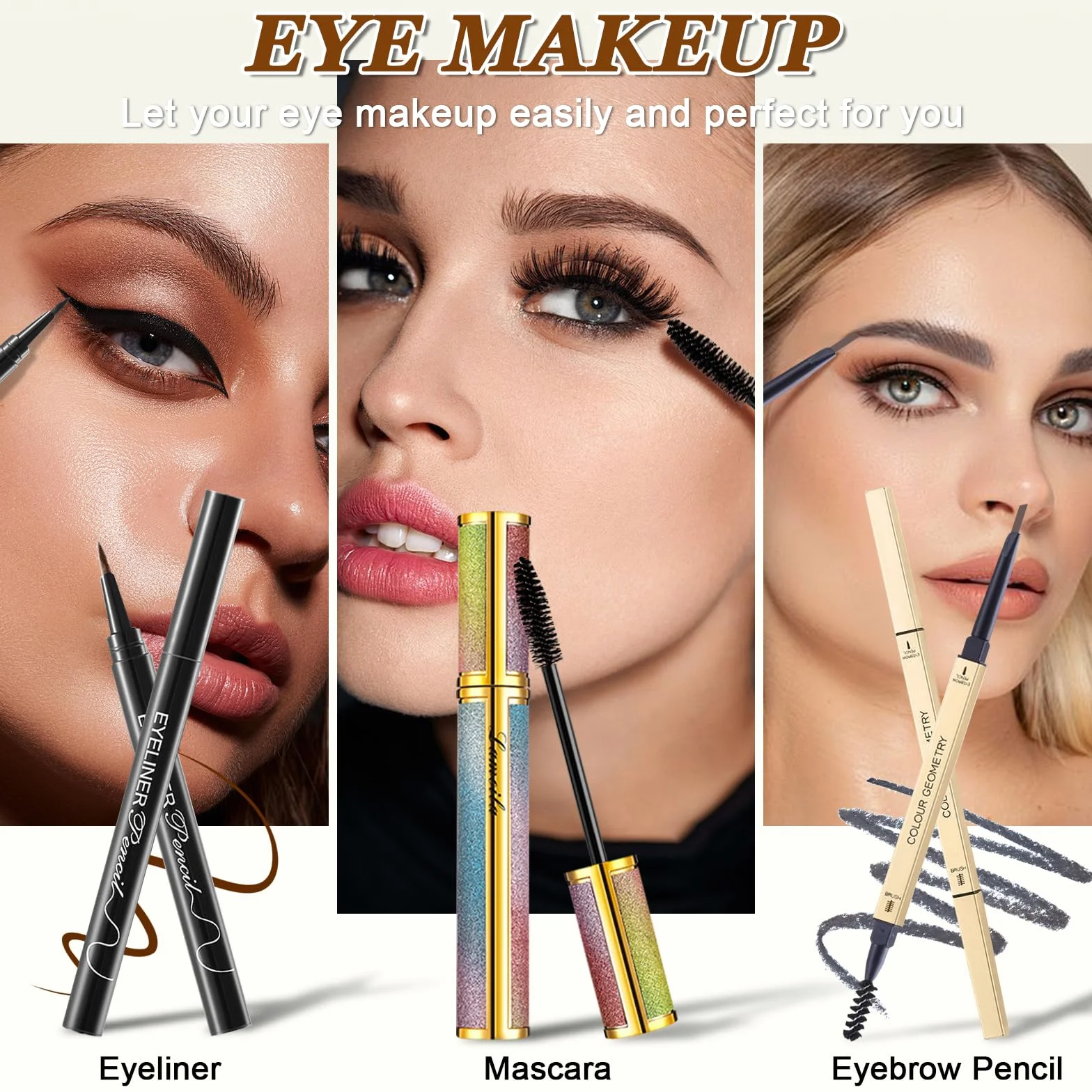 Set Trucchi Donna, Cofanetto Regalo Make Up per Ragazza Adolescente, Kit Trucco Make Up Completo con Palette di Ombretto, Fondotinta, Mascara, Gloss Labbra, Eyeliner, Palette di Correttore