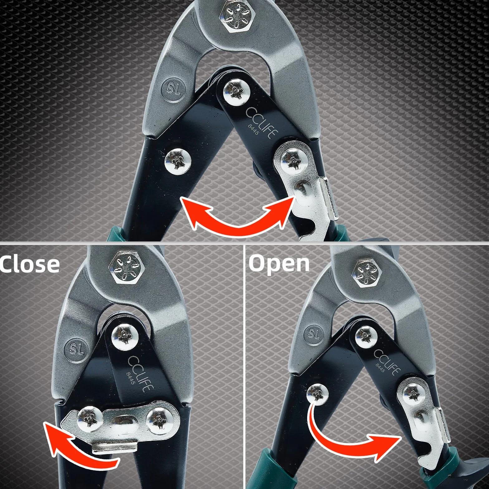 CCLIFE Cesoia per Lamiera CR-MO Aviation Snips Taglio Dritto Sinistro e Destro 80mm 2mm