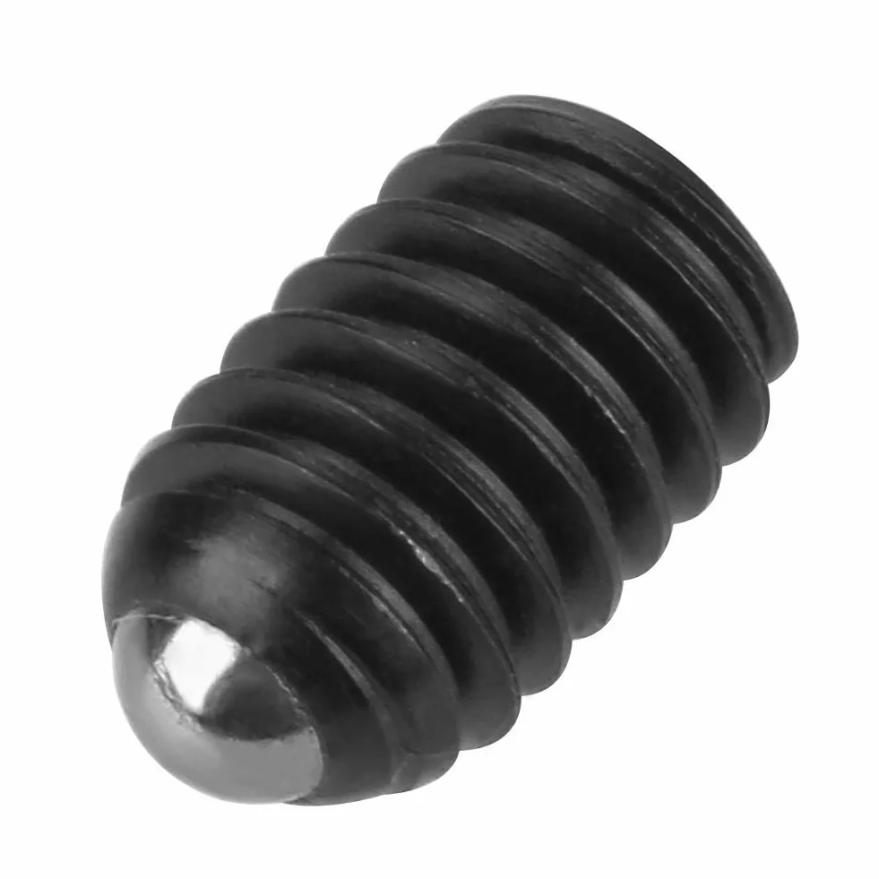 M4 Pressori a molla parti di fissaggio viti filettati con molla a sfera Set esagono incassato stantuffo in acciaio al carbonio M4*6 10pcs