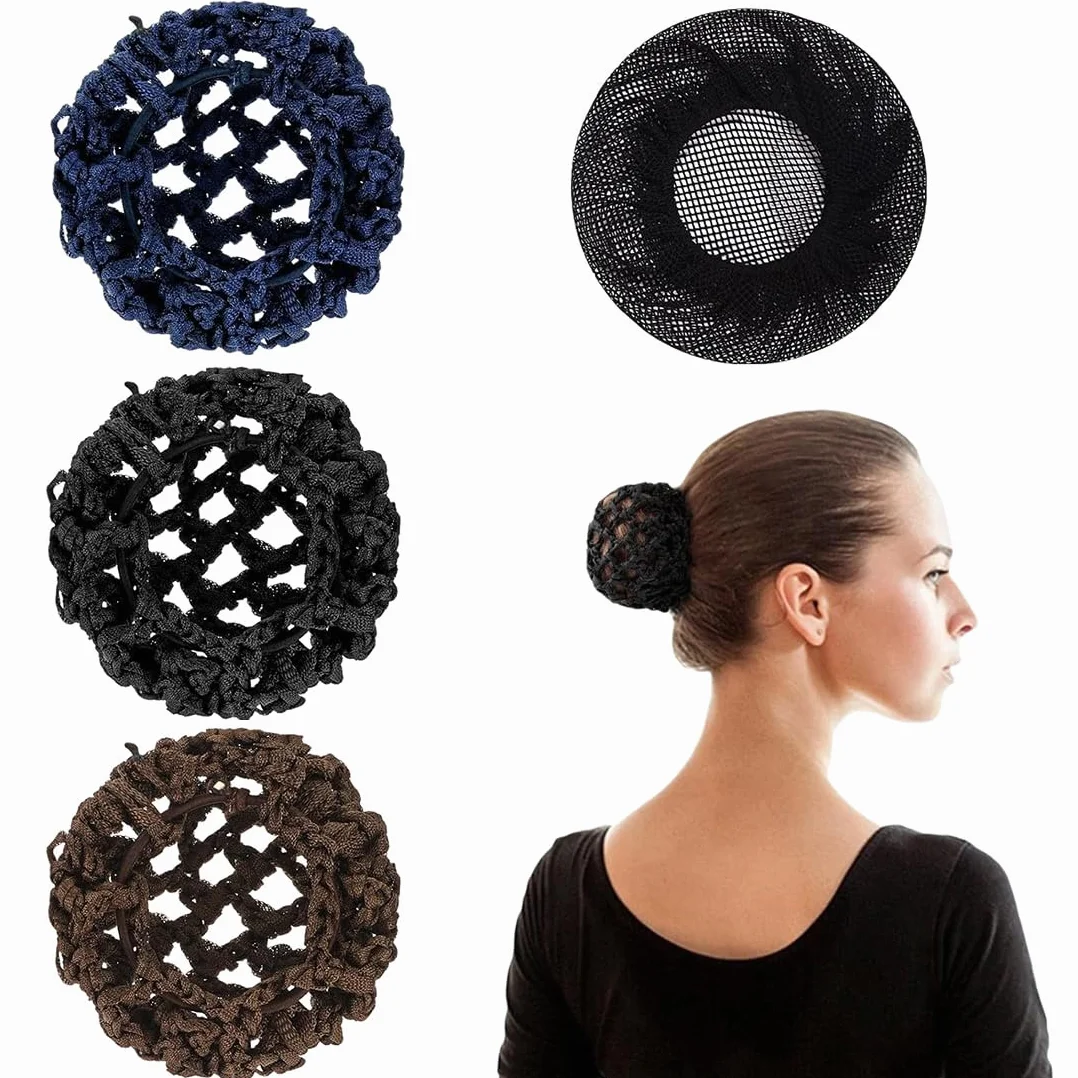 4 Ciambelle Per Chignon Retina Per Capelli Stretch Per Balletto Danza