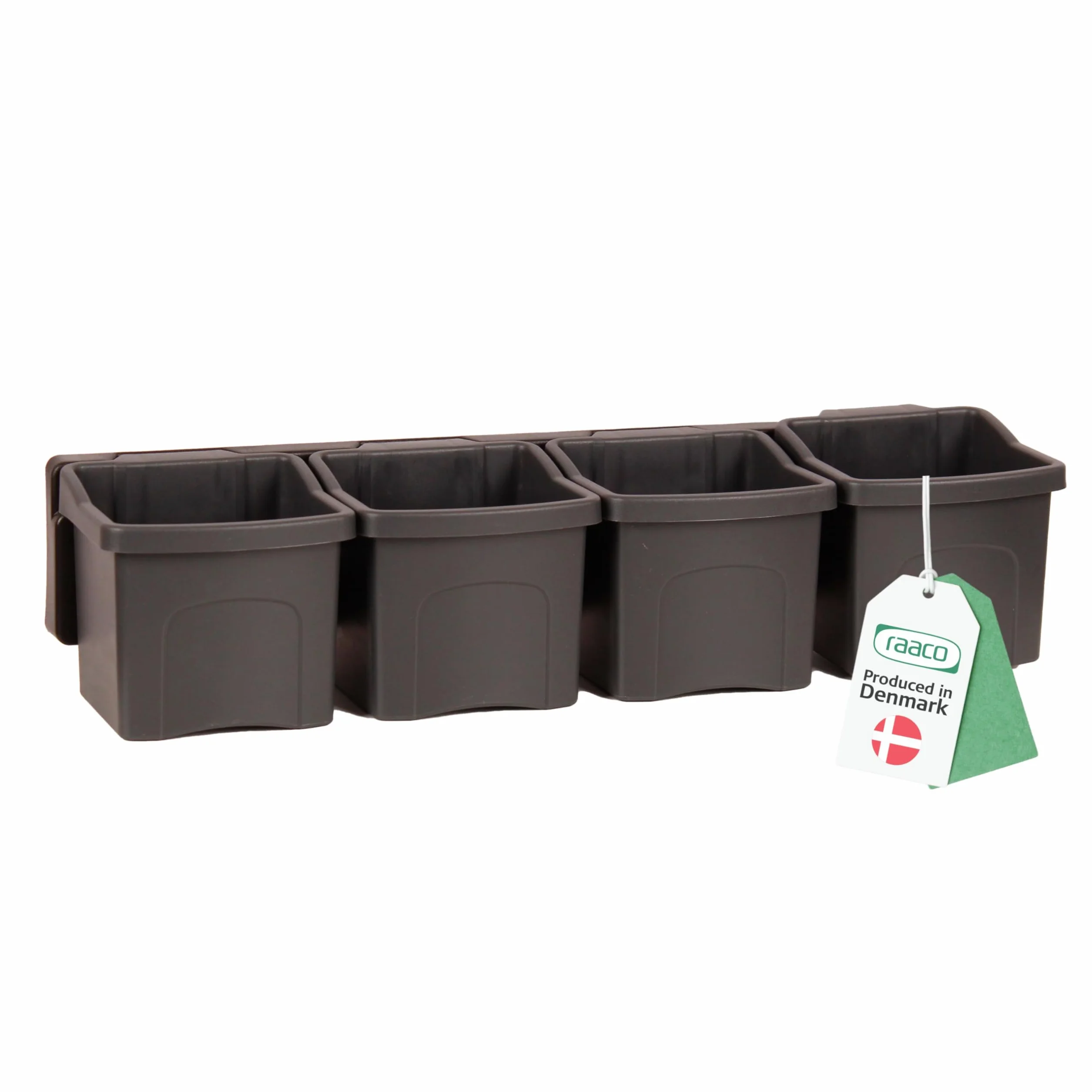 Raaco Cup set 1 Pannello Porta Attrezzi da Parete con 4 Contenitori 10,7 x 40,7 x 9 cm