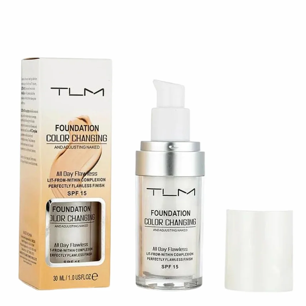 TLM Foundation – Fondotinta Cambia Colore – Si Adatta Automaticamente al Tuo Tono di Pelle – Leggero, Idratante & Ipoallergenico – Copertura 24h – Waterproof – Trucco Ultra HD