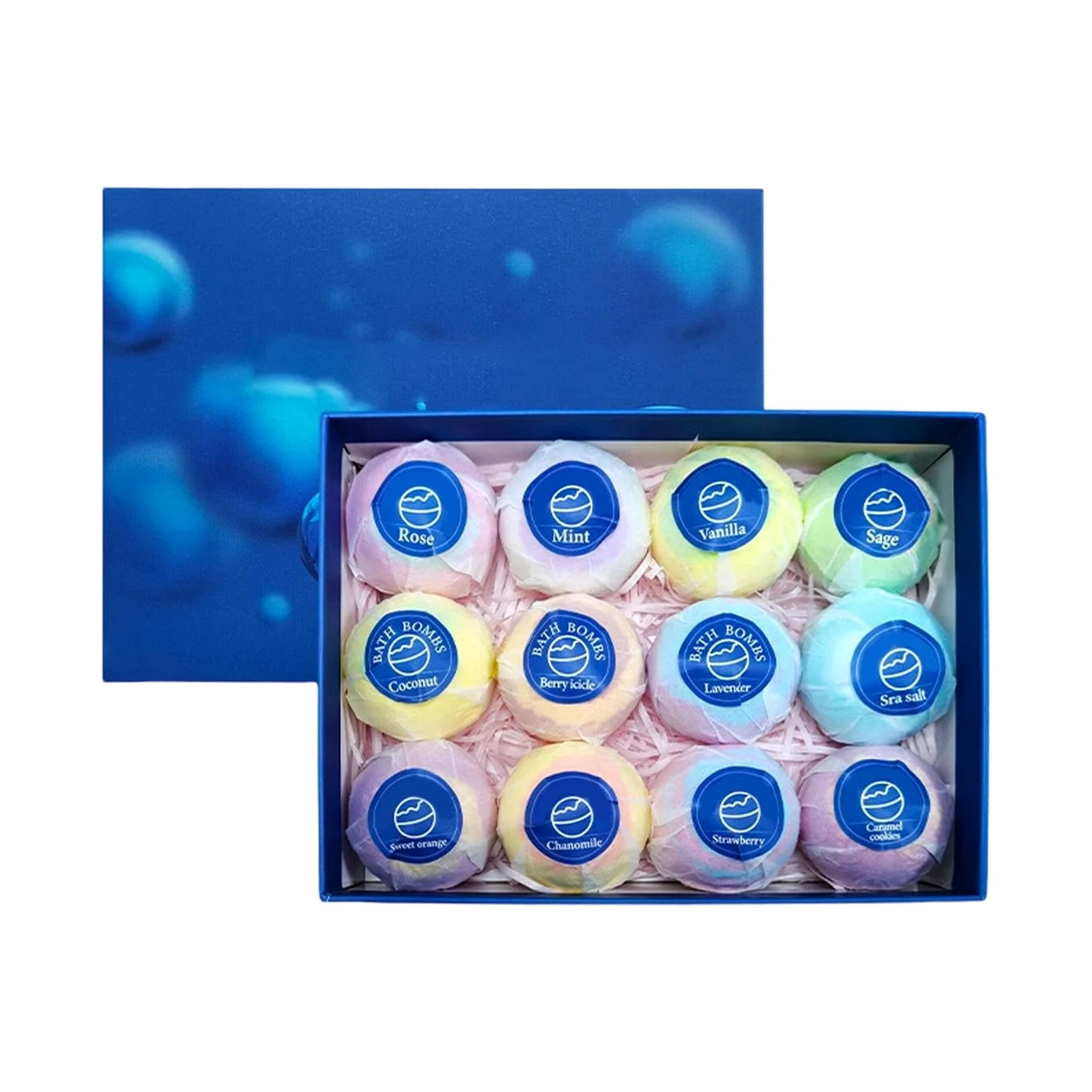 Palle da Bagno Artigianali 12 Pezzi Schiuma Rilassante con Fragranze | Effervescenti da Bagno per Doccia Spa, Regalo Compleanno San per Bambini e Bambine