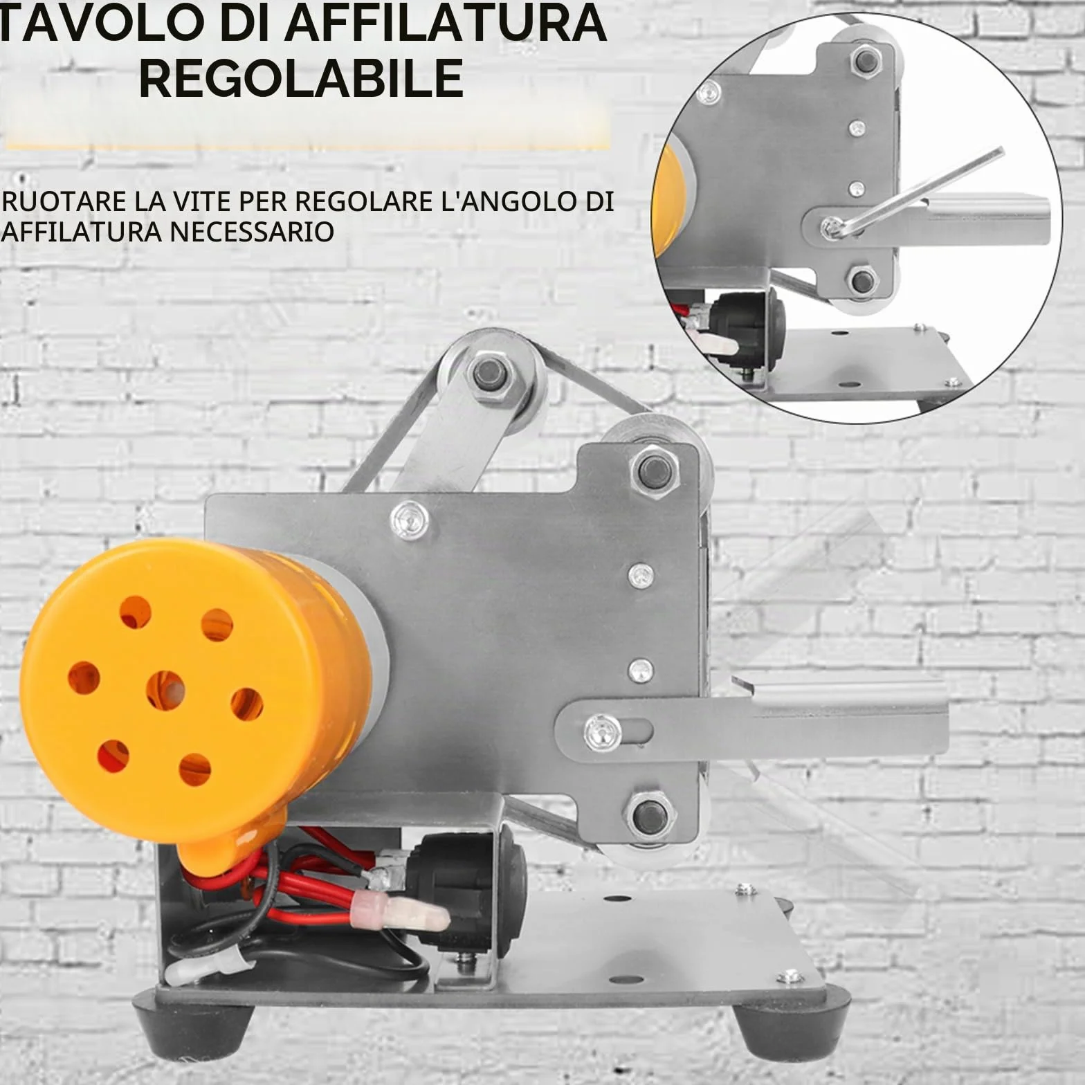 Mini levigatrice a nastro elettrica 30 x 330 mm 775 fai da te con disco abrasivo e lucidatura