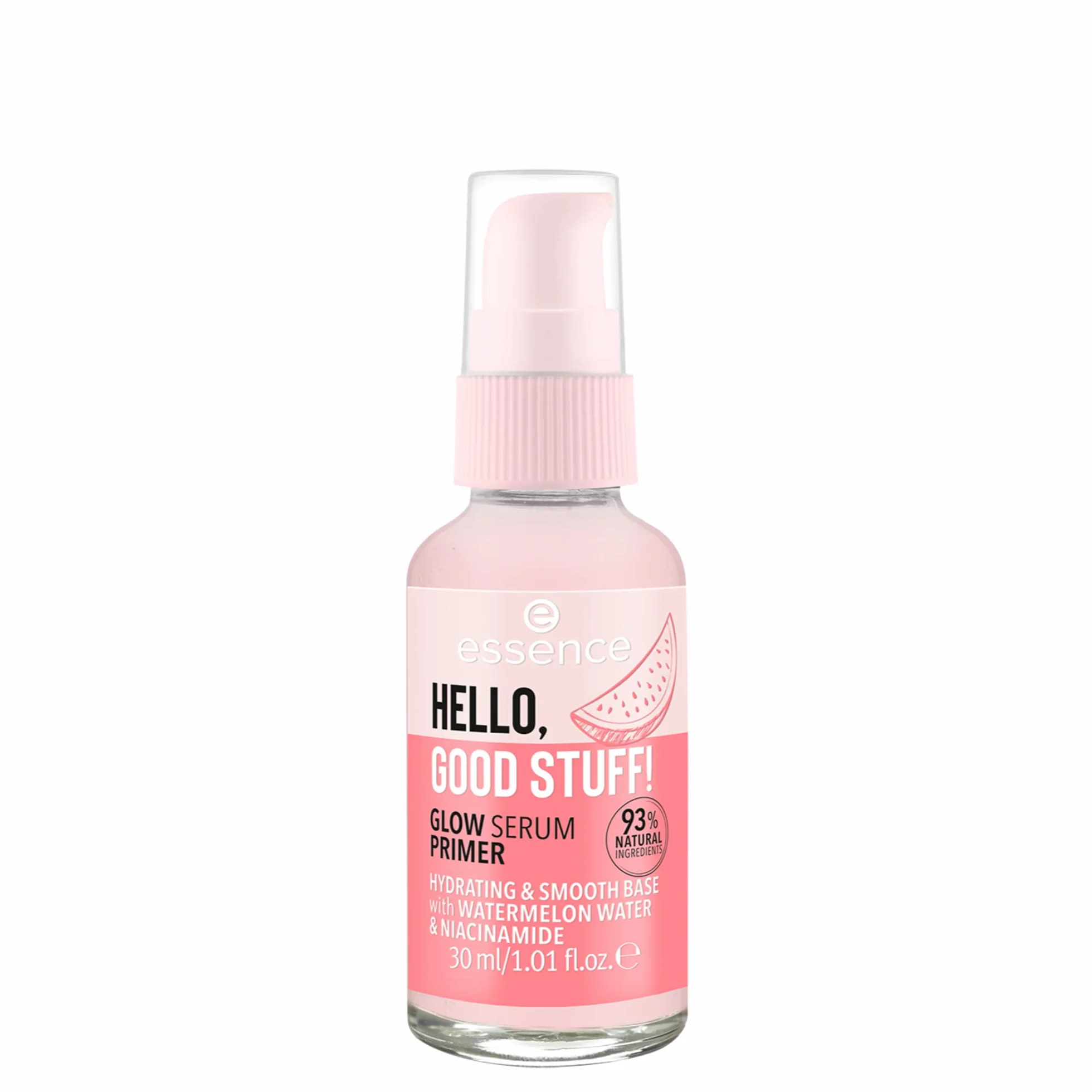 essence HELLO, GOOD STUFF! PRIMER SIERO VISO EFFETTO ILLUMINANTE, idratante, levigante, curativo, lucida, luminosa (30ml)