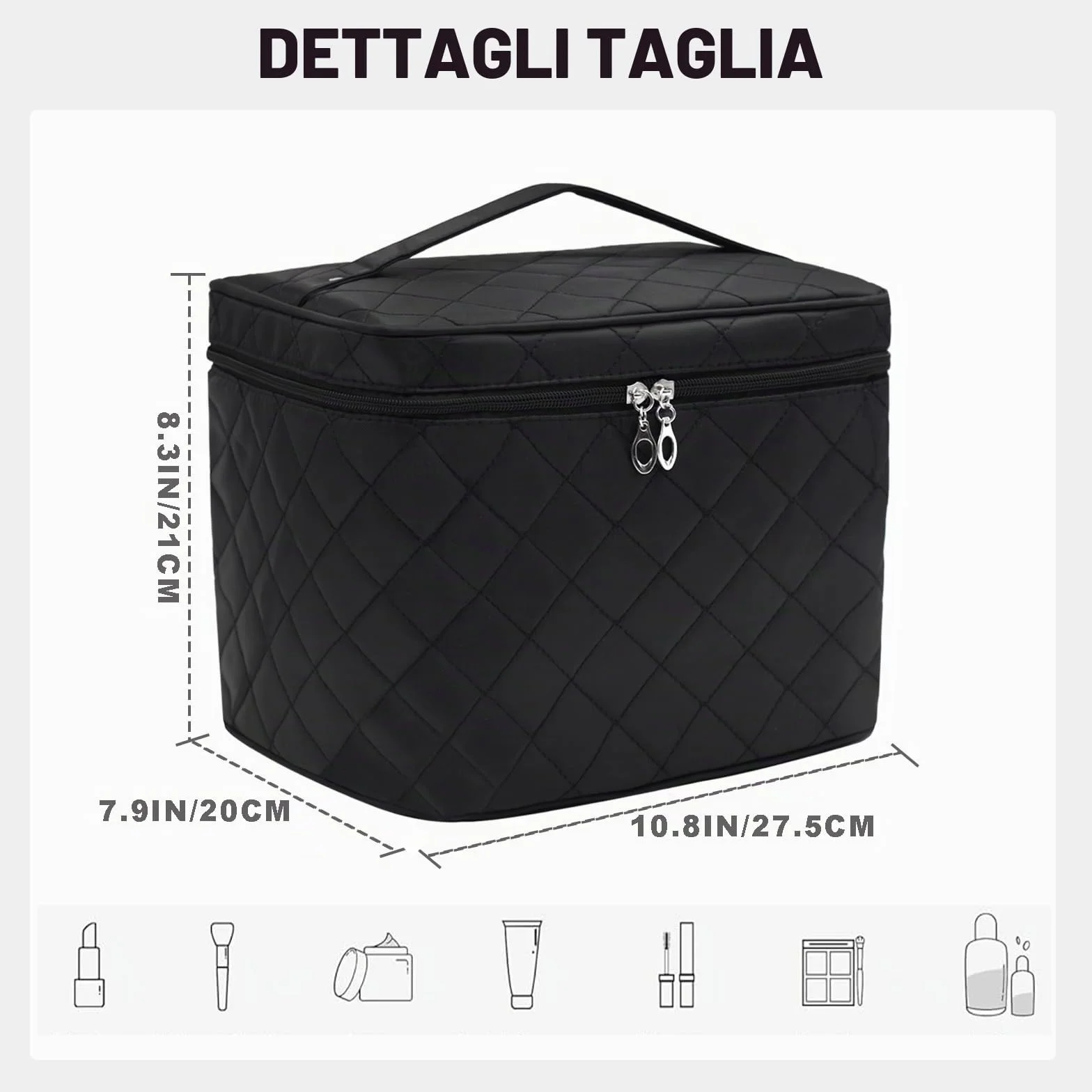 Astuccio per trucchi, grande borsa cosmetica,astuccio da toilette pieghevole impermeabile multifunzione,per vacanze campeggio bagno