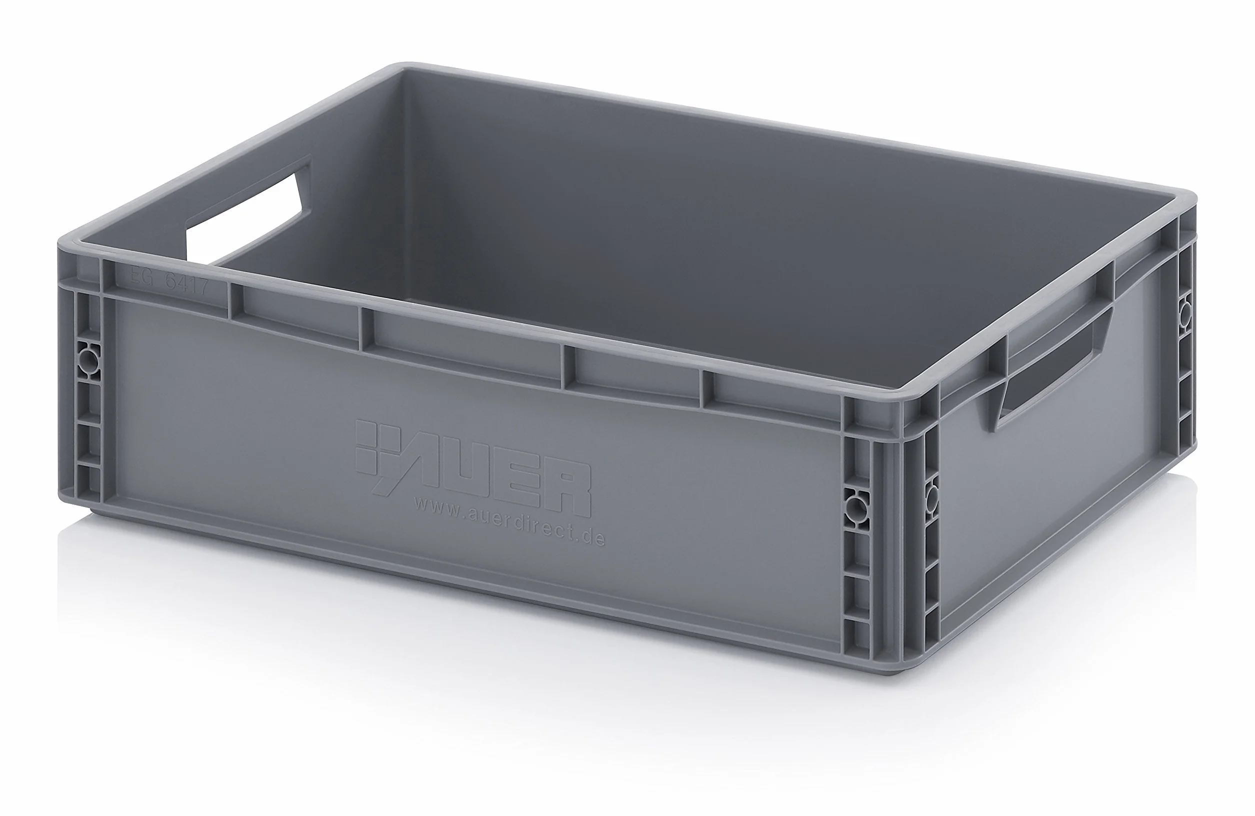 Vassoi Euro 60x40x17 Cassa di Plastica Contenitore di Stoccaggio Impilabile Grigio